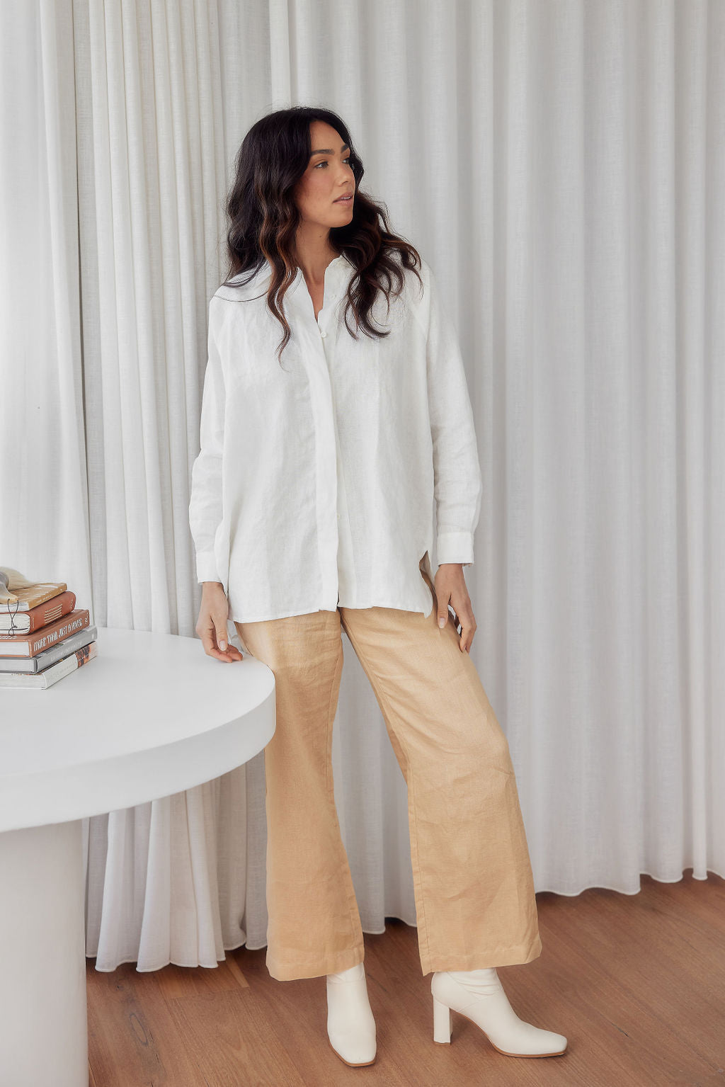 Billie Shirt - Linen - Cream