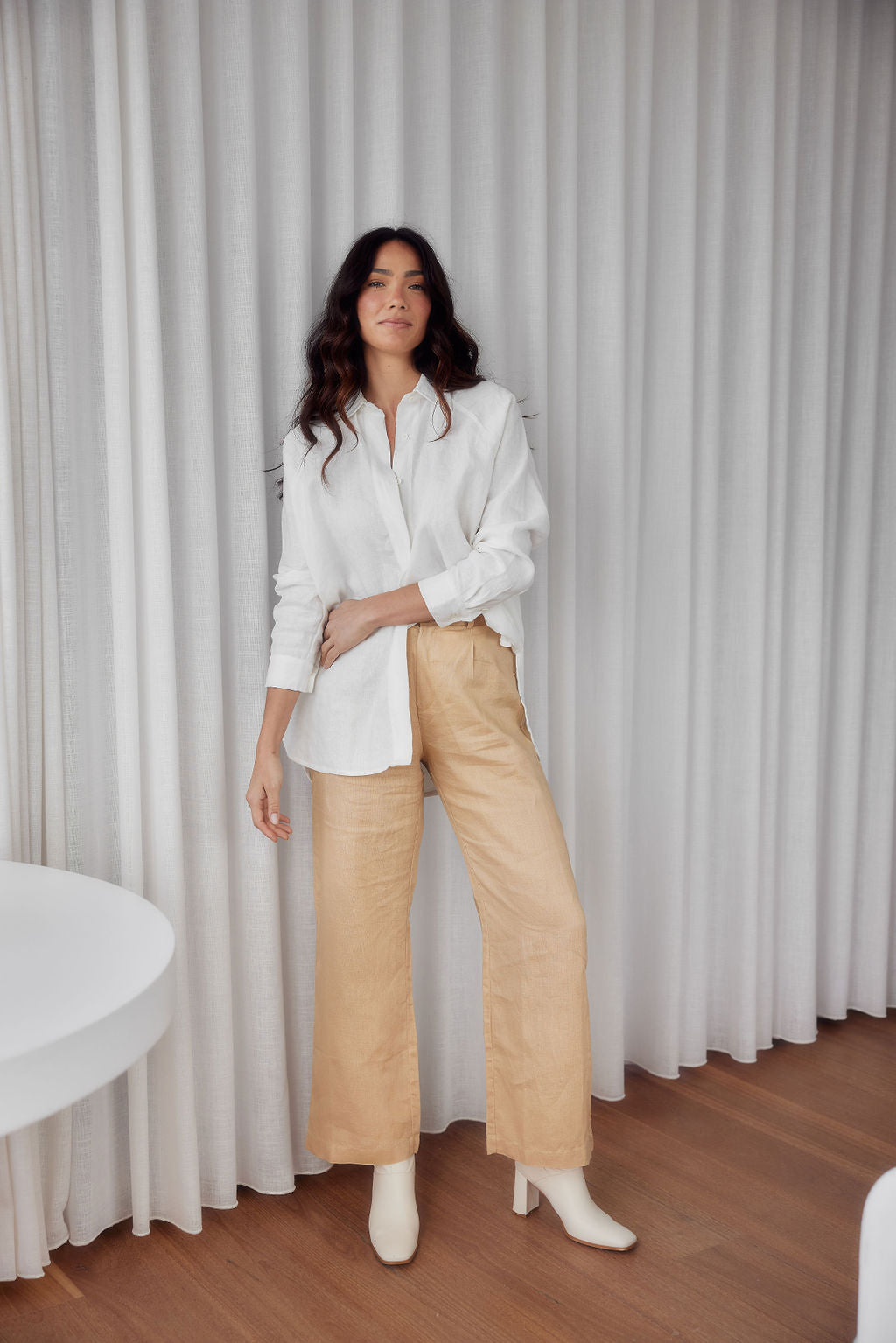 Billie Shirt - Linen - Cream