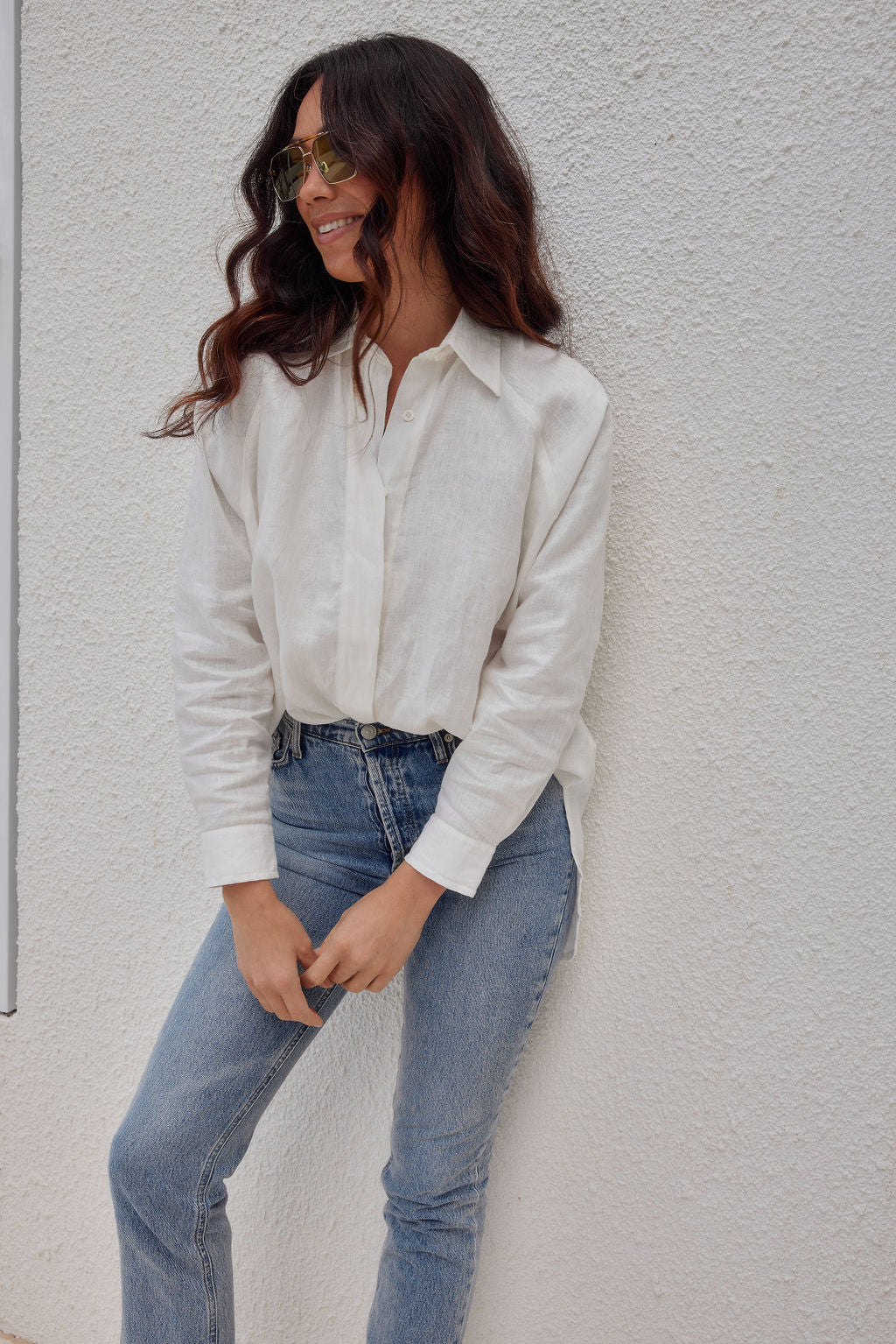 Billie Shirt - Linen - Cream