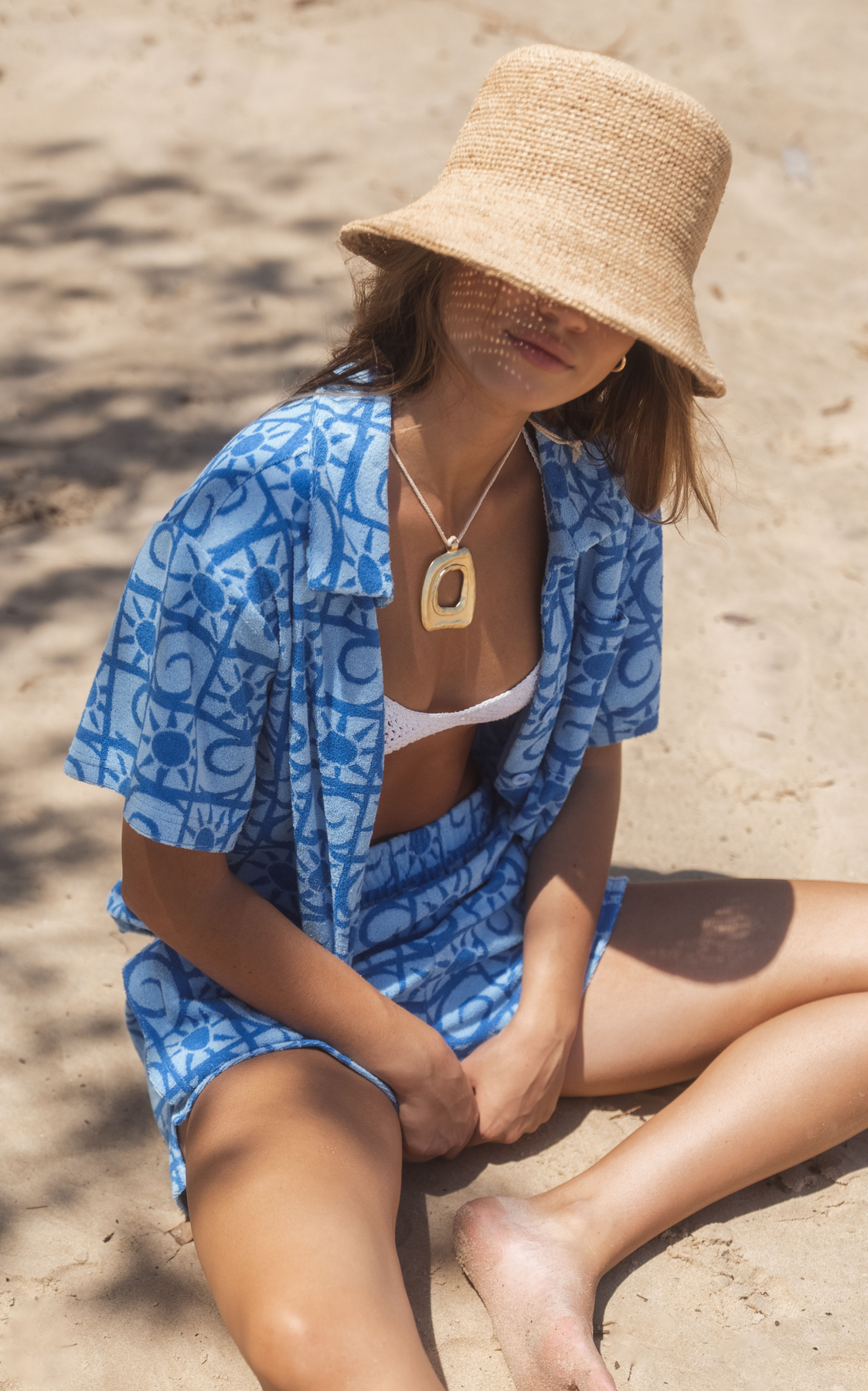 Sunseeker Terry Shirt Set Light - Cornflower