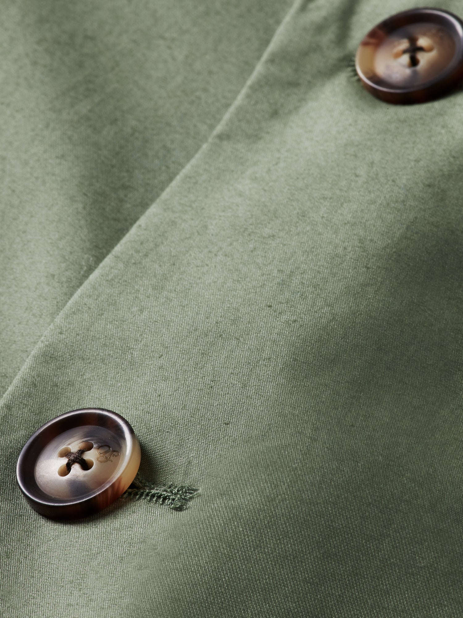 Unconstructed dressed poplin blazer - Army