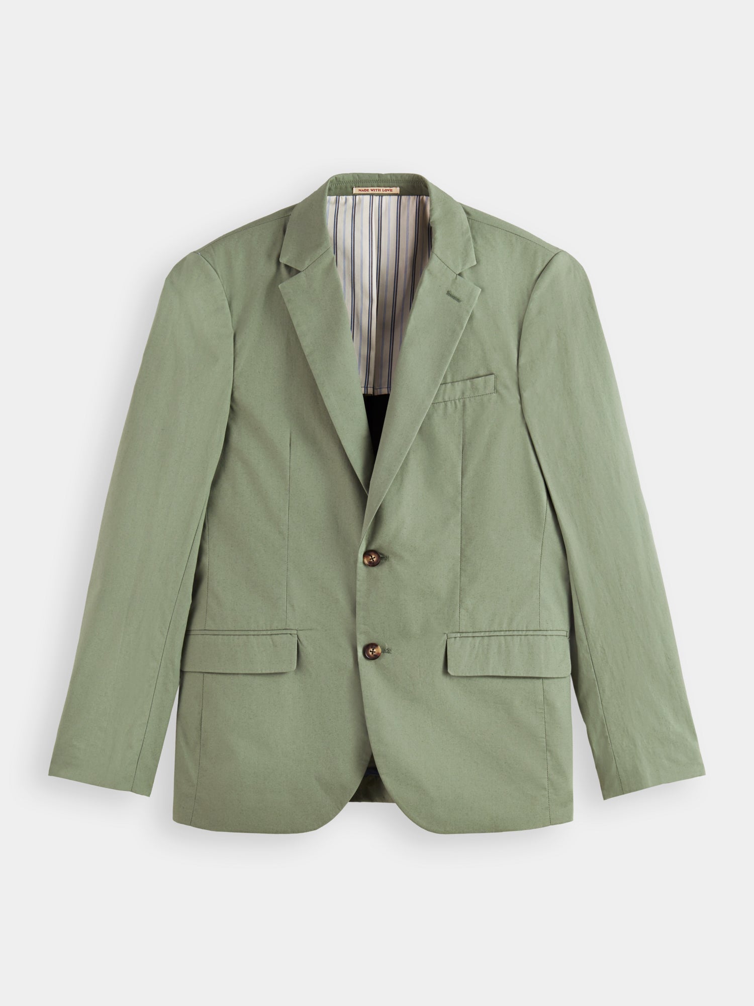 Unconstructed dressed poplin blazer - Army