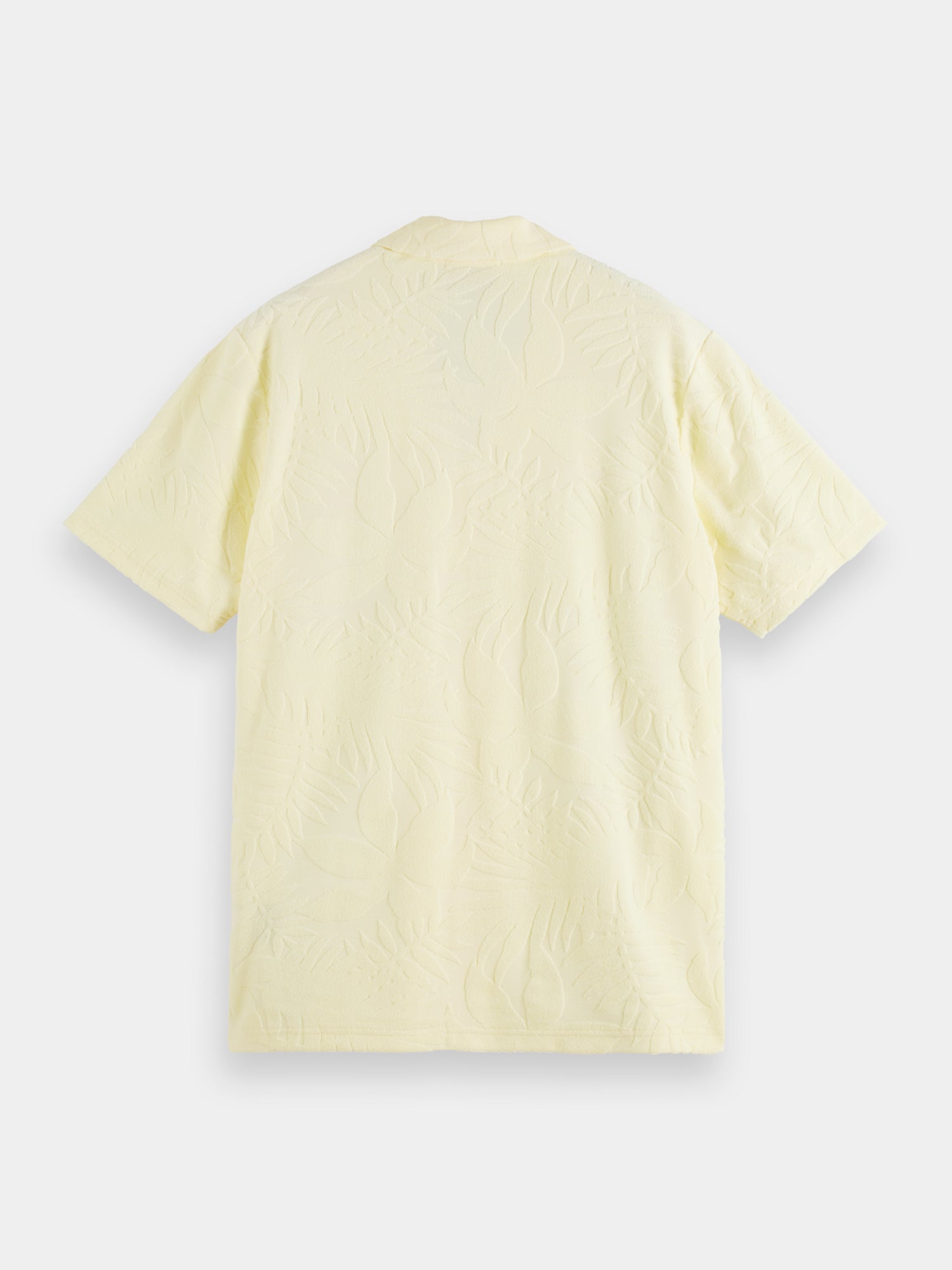 Terry jacquard short-sleeved shirt - Banana