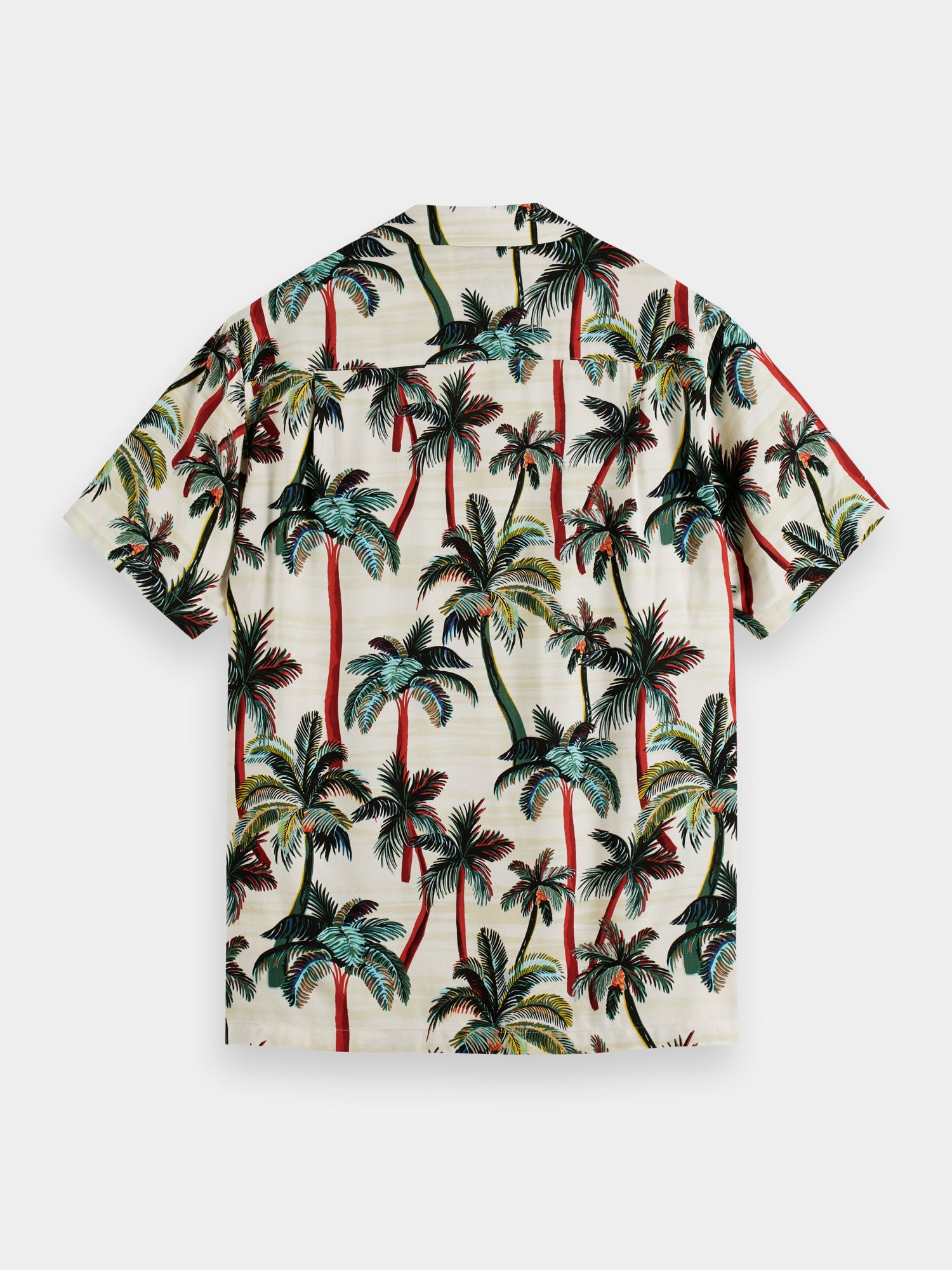 Short sleeve printed camp shirt - Offwhite Palmtrees Aop