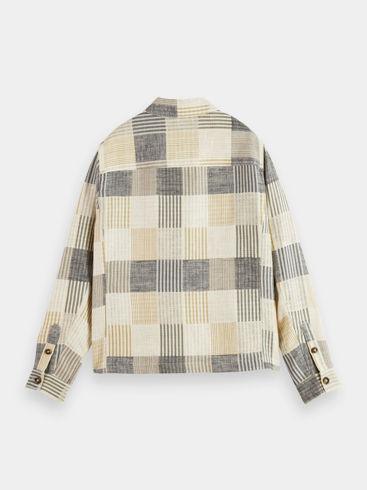 Jacquard check overshirt - Blue Check