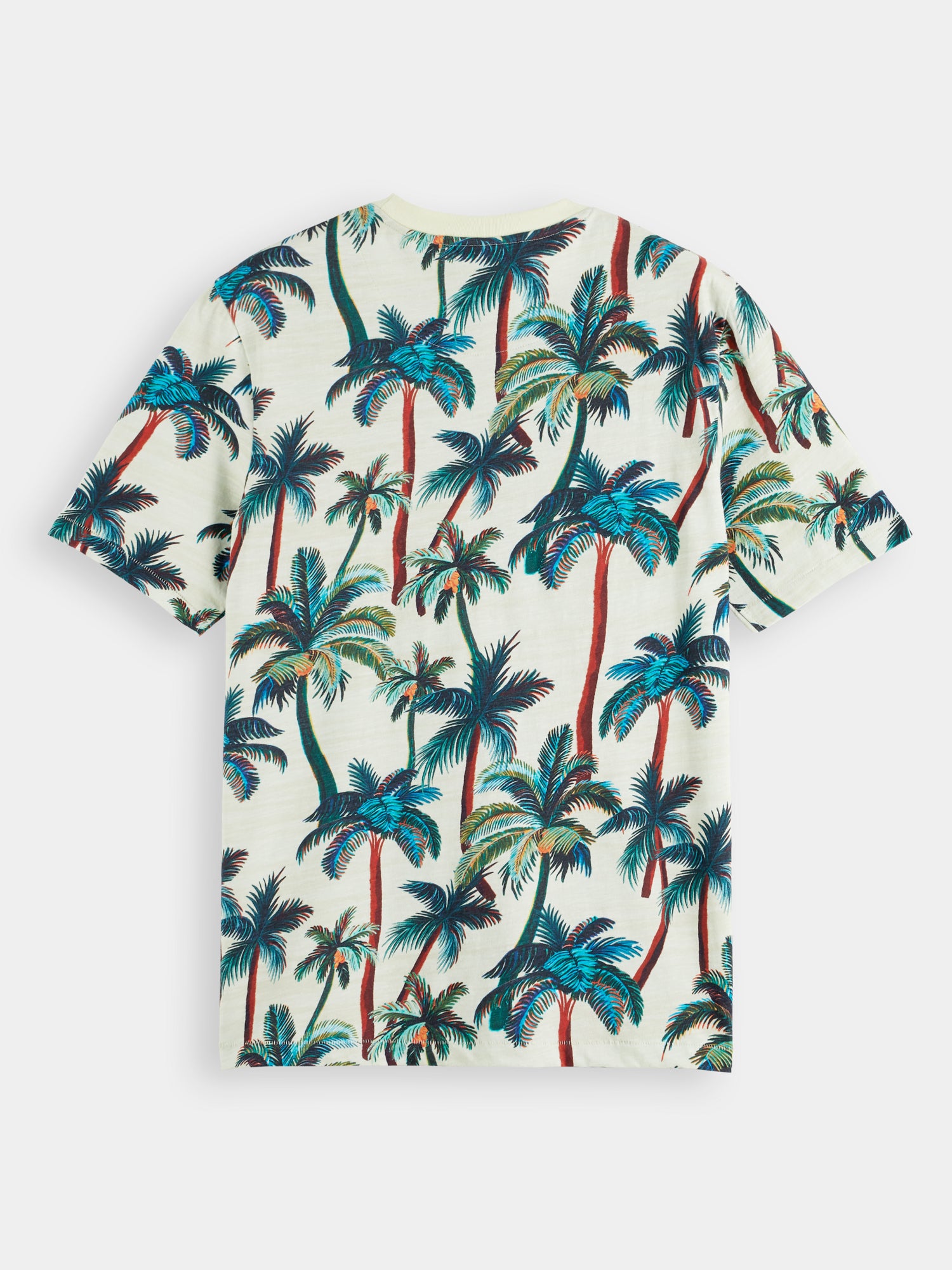 Palm-printed crewneck t-shirt - Offwhite Palmtrees Aop