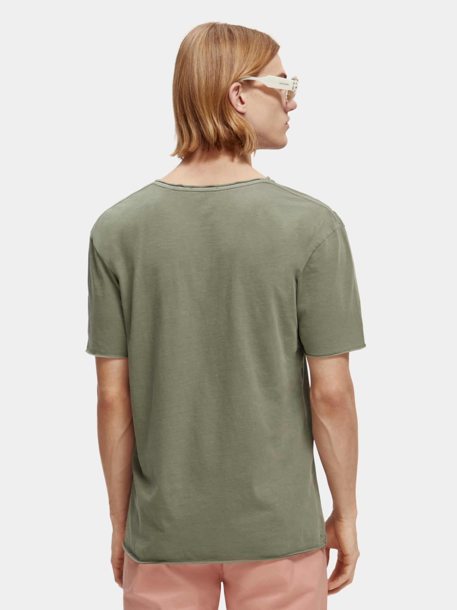Raw edge t-shirt - Army
