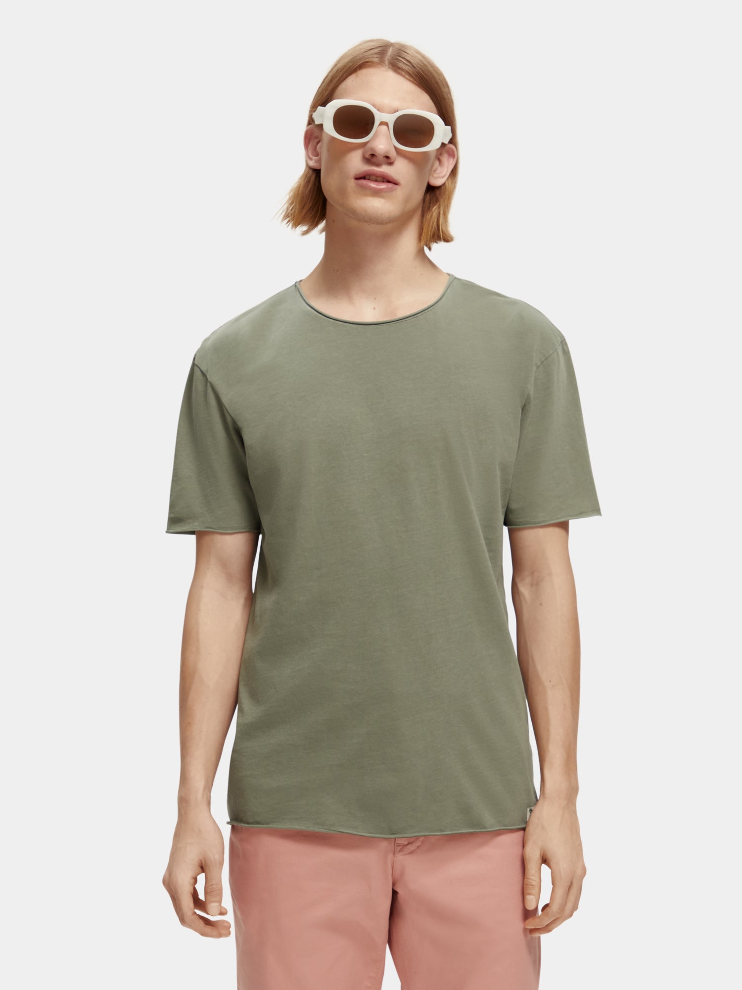 Raw edge t-shirt - Army