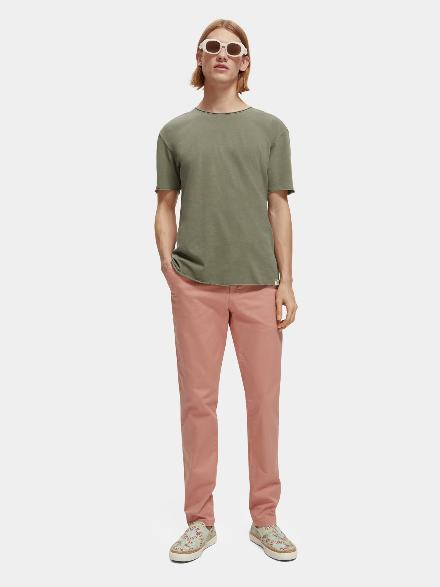 Raw edge t-shirt - Army