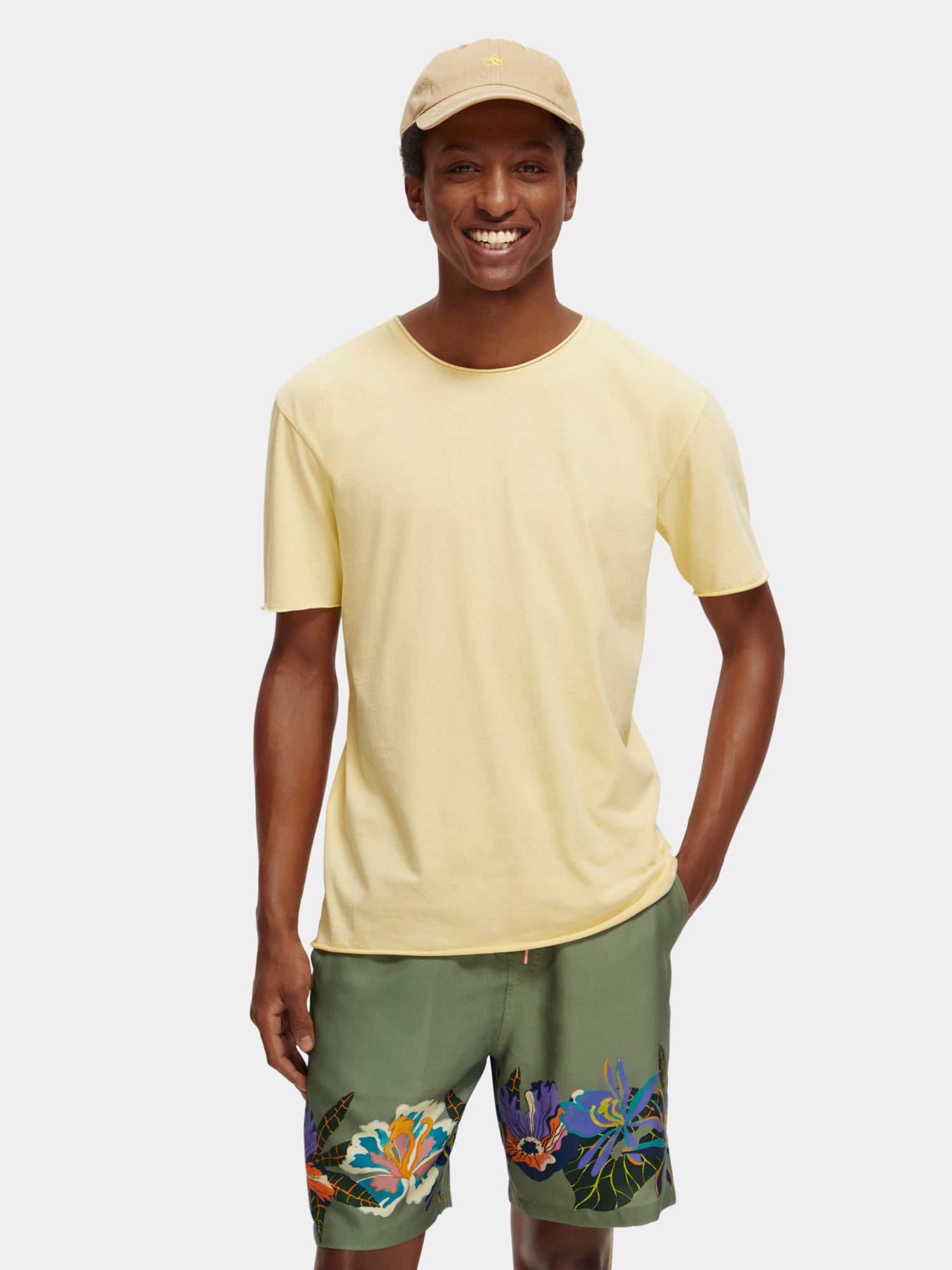 Raw edge t-shirt - Banana