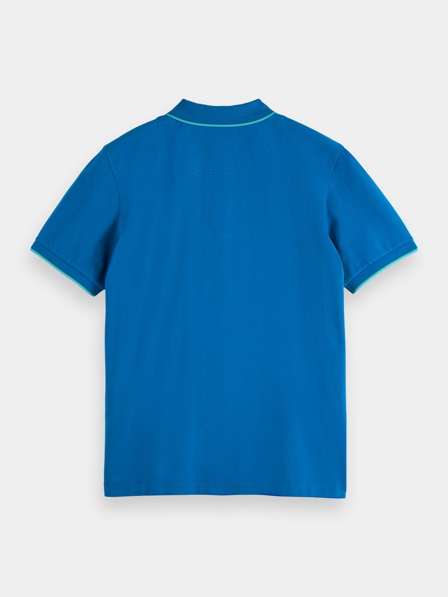 Classic polo shirt with tipping - Riviera Blue