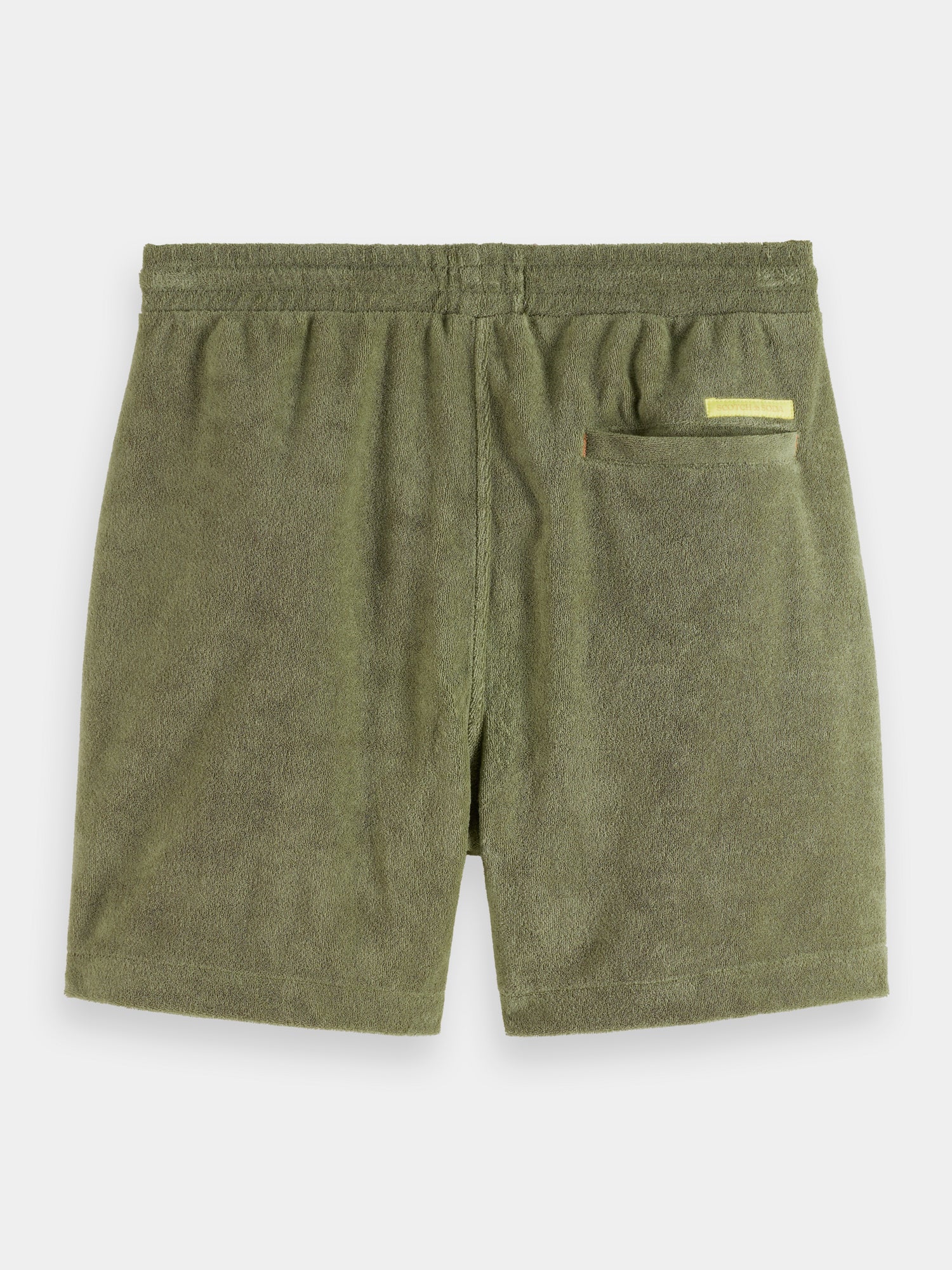 Toweling Bermuda shorts with embroidery - Army