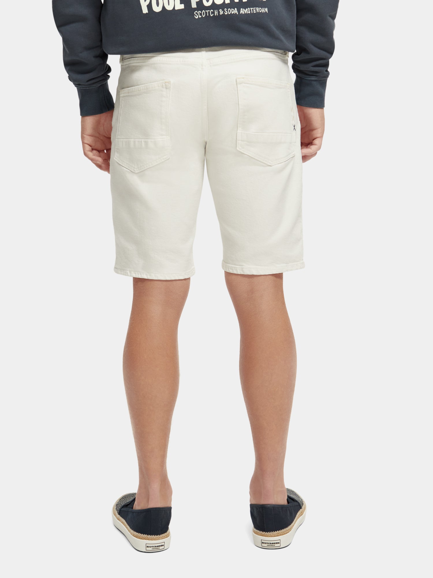 Ralston garment-dyed shorts - White