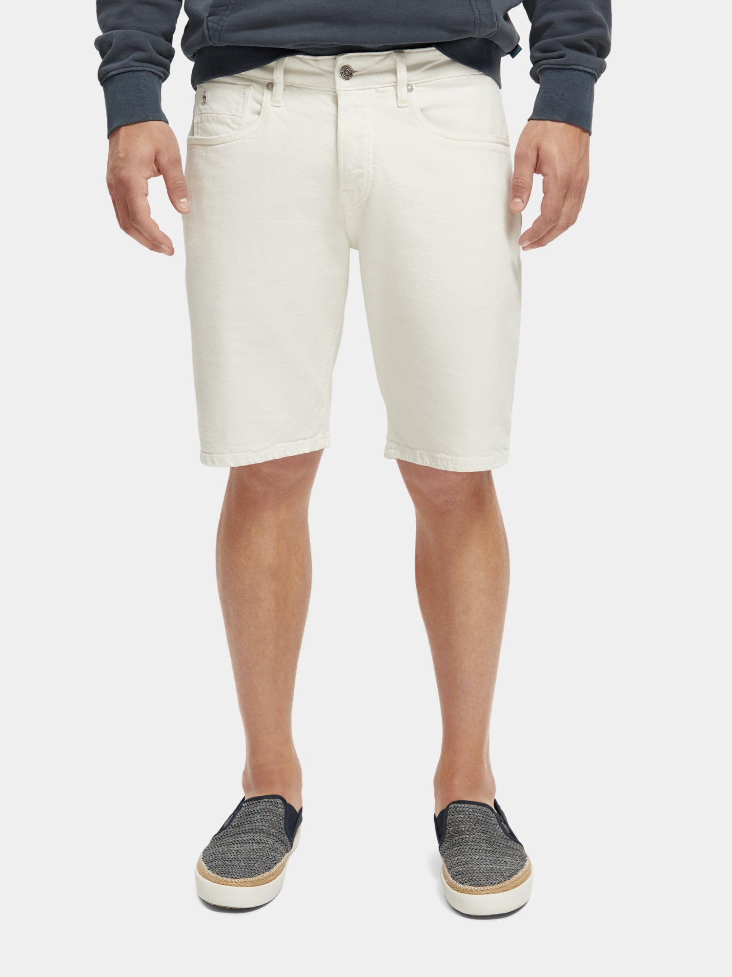 Ralston garment-dyed shorts - White