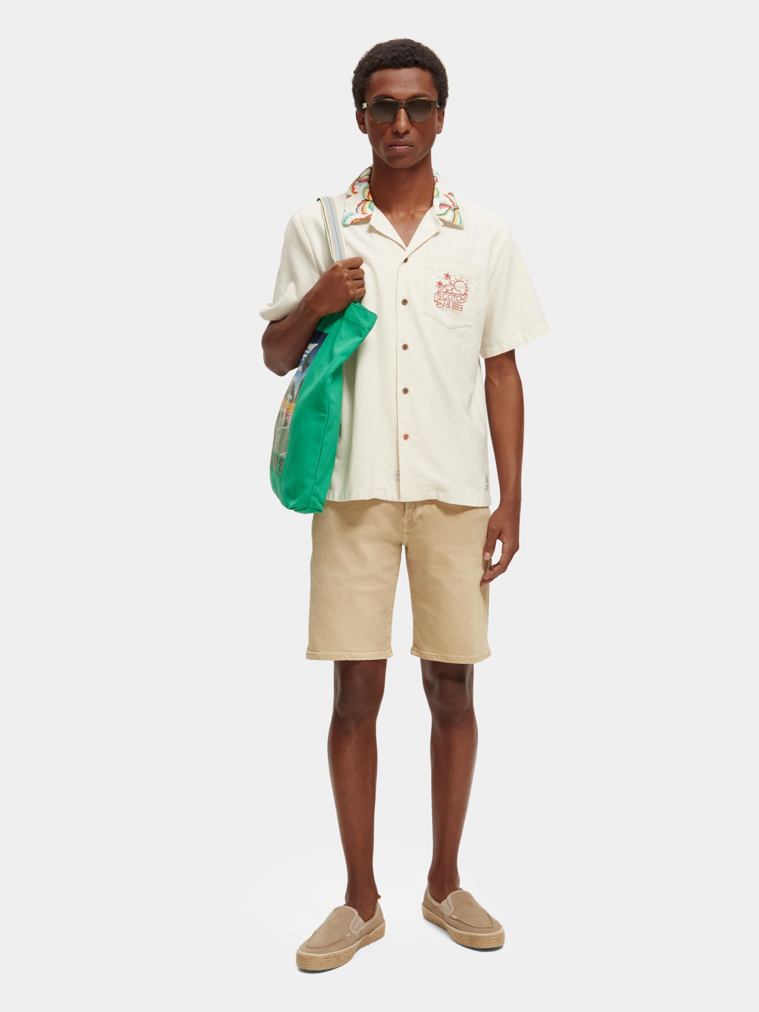 Ralston garment-dyed shorts - Sand