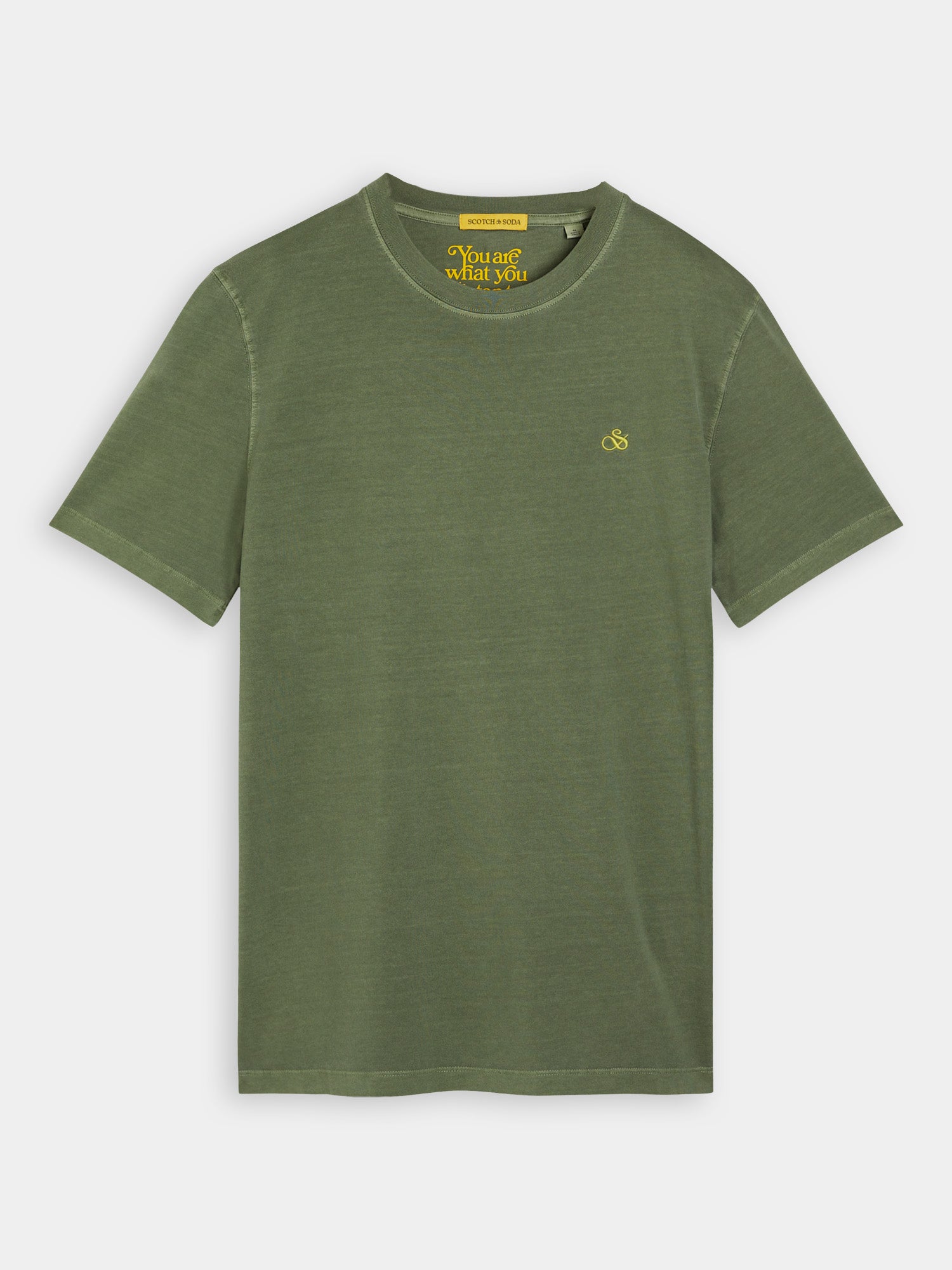 Garment-dyed logo t-shirt - Field Green