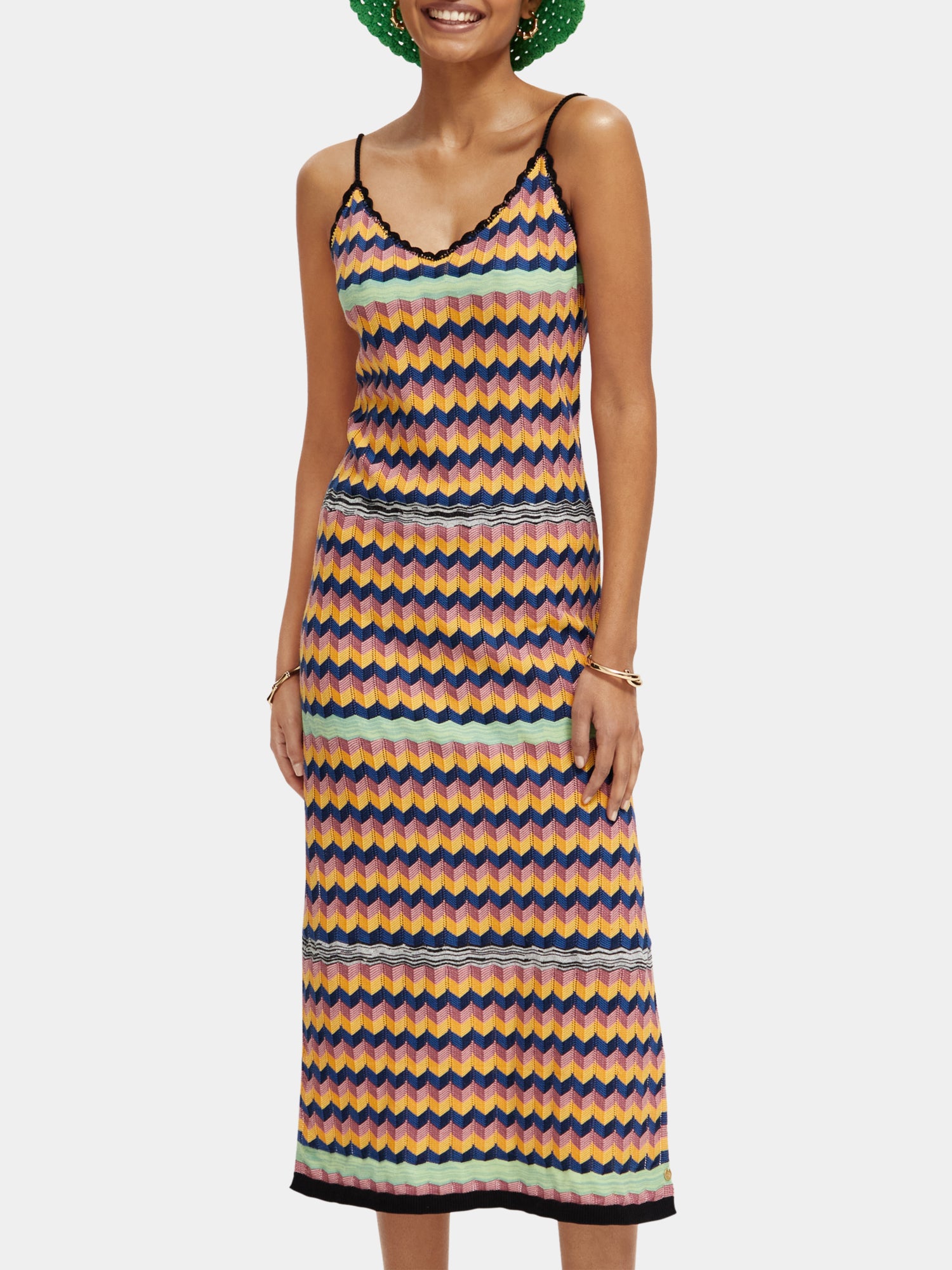 Born To Love knitted dress - Multi Stripe