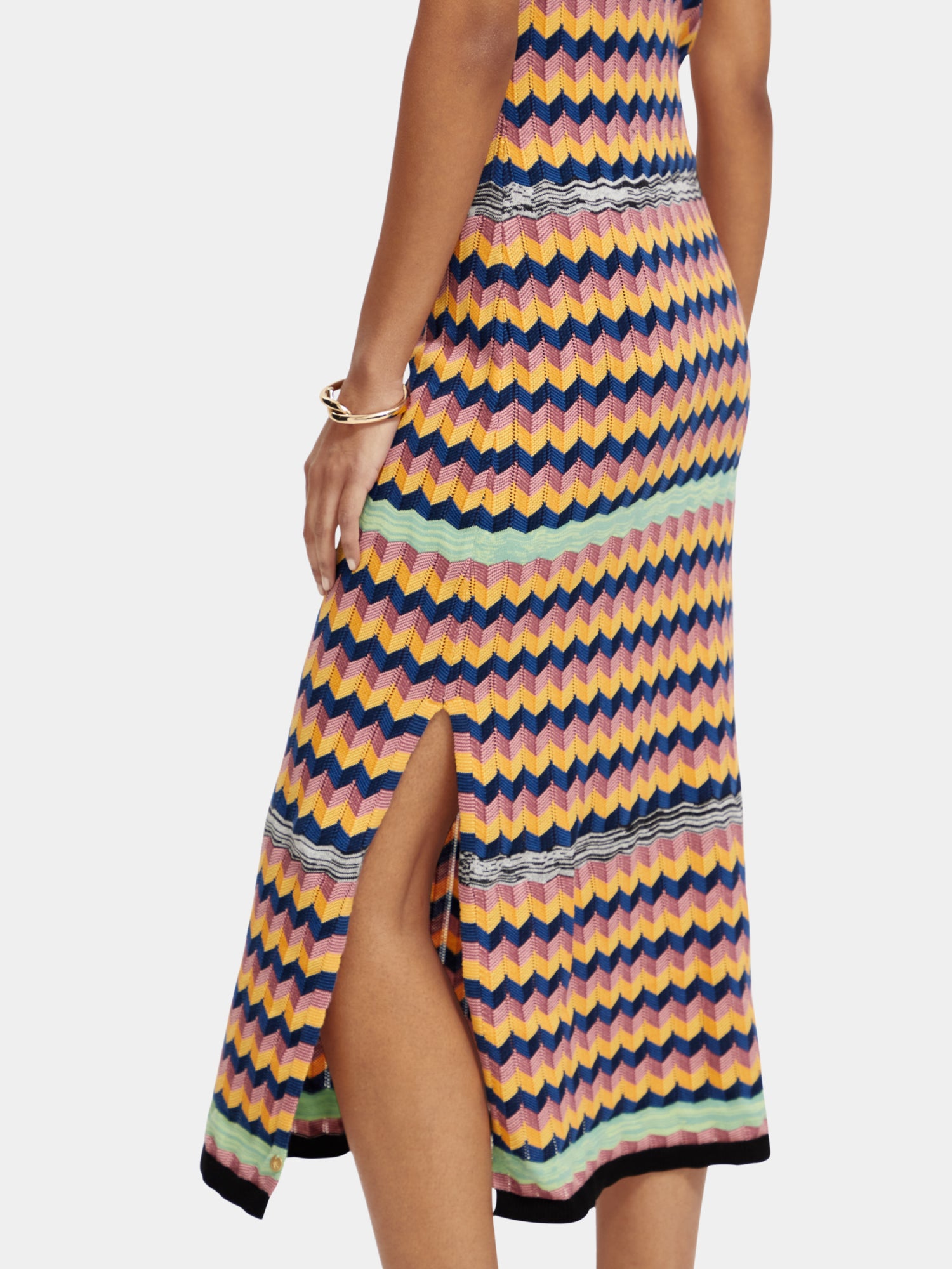 Born To Love knitted dress - Multi Stripe