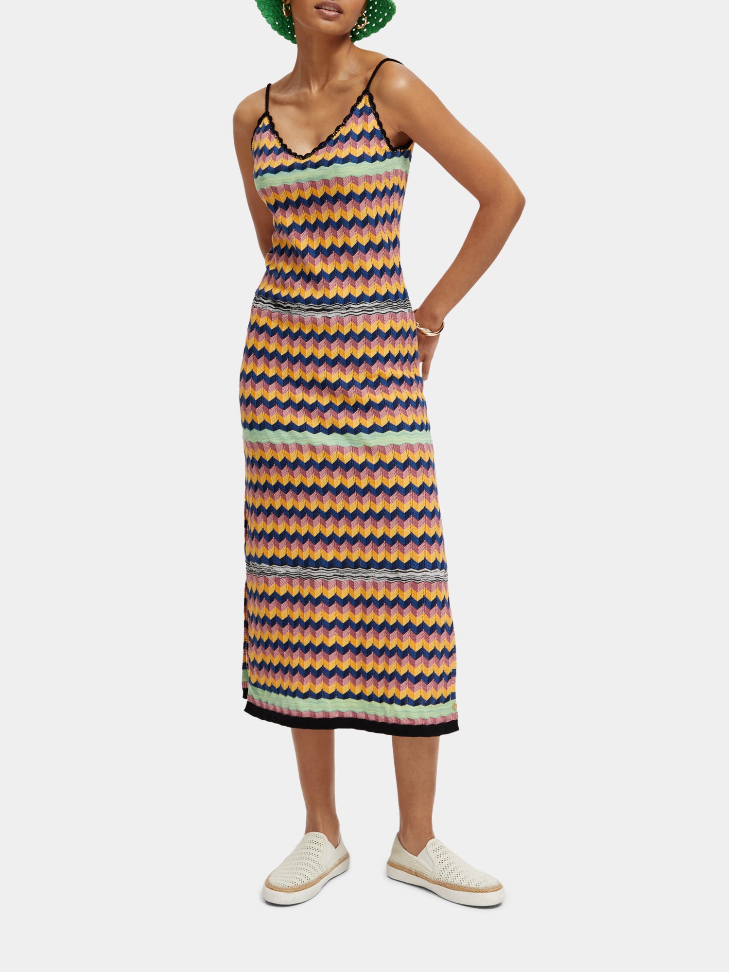 Born To Love knitted dress - Multi Stripe