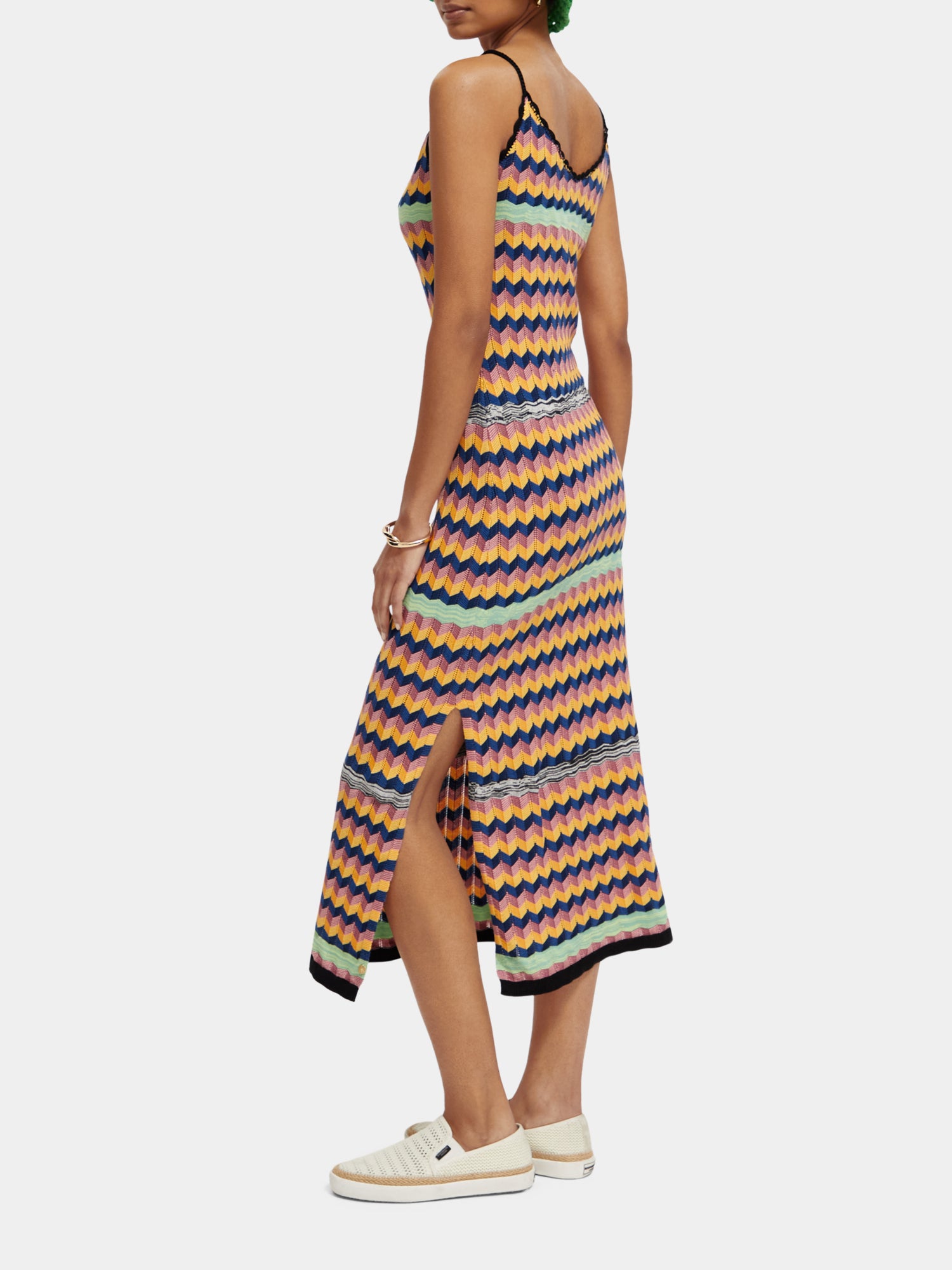Born To Love knitted dress - Multi Stripe