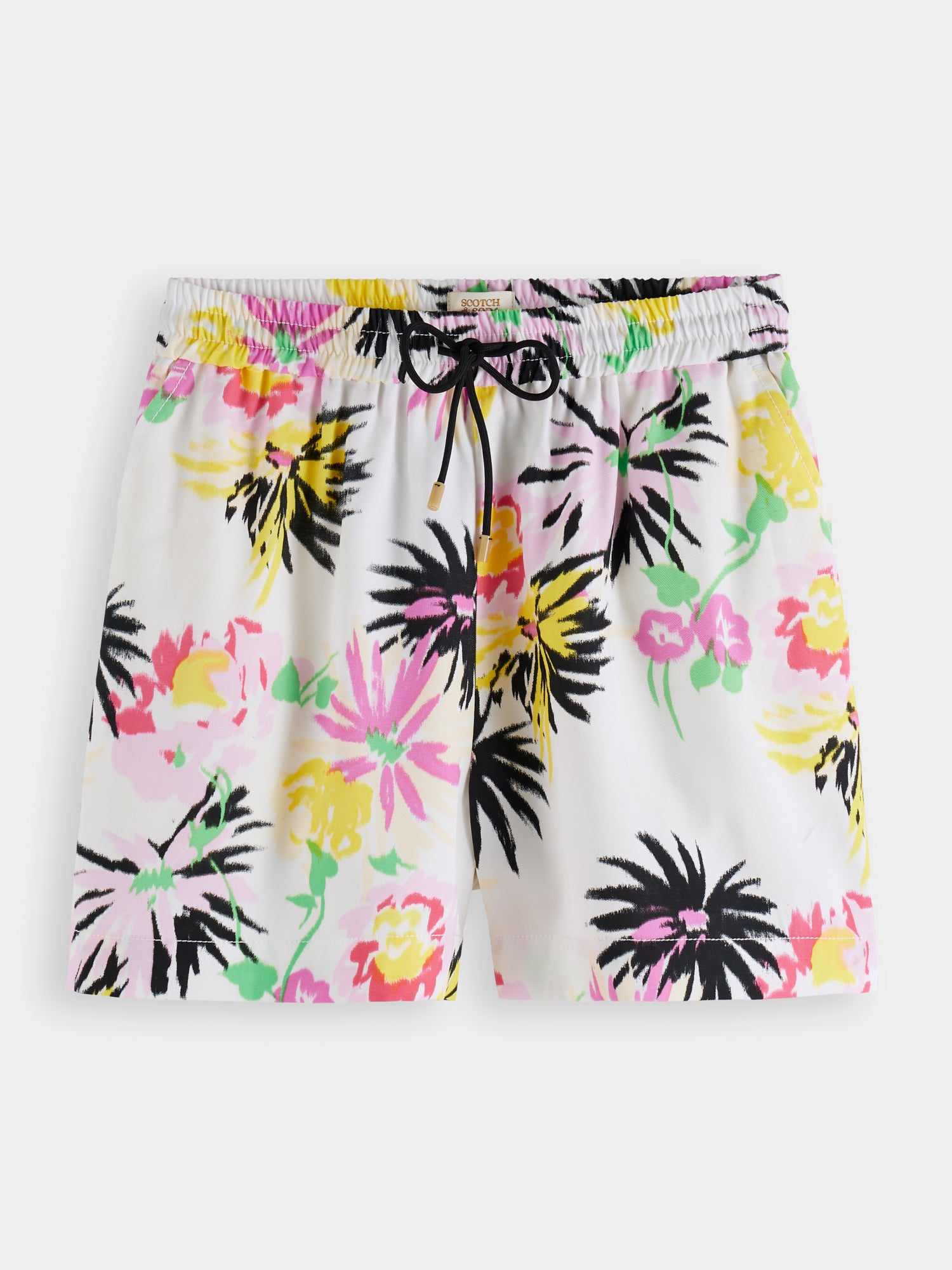 Mid-rise printed shorts - Aster White