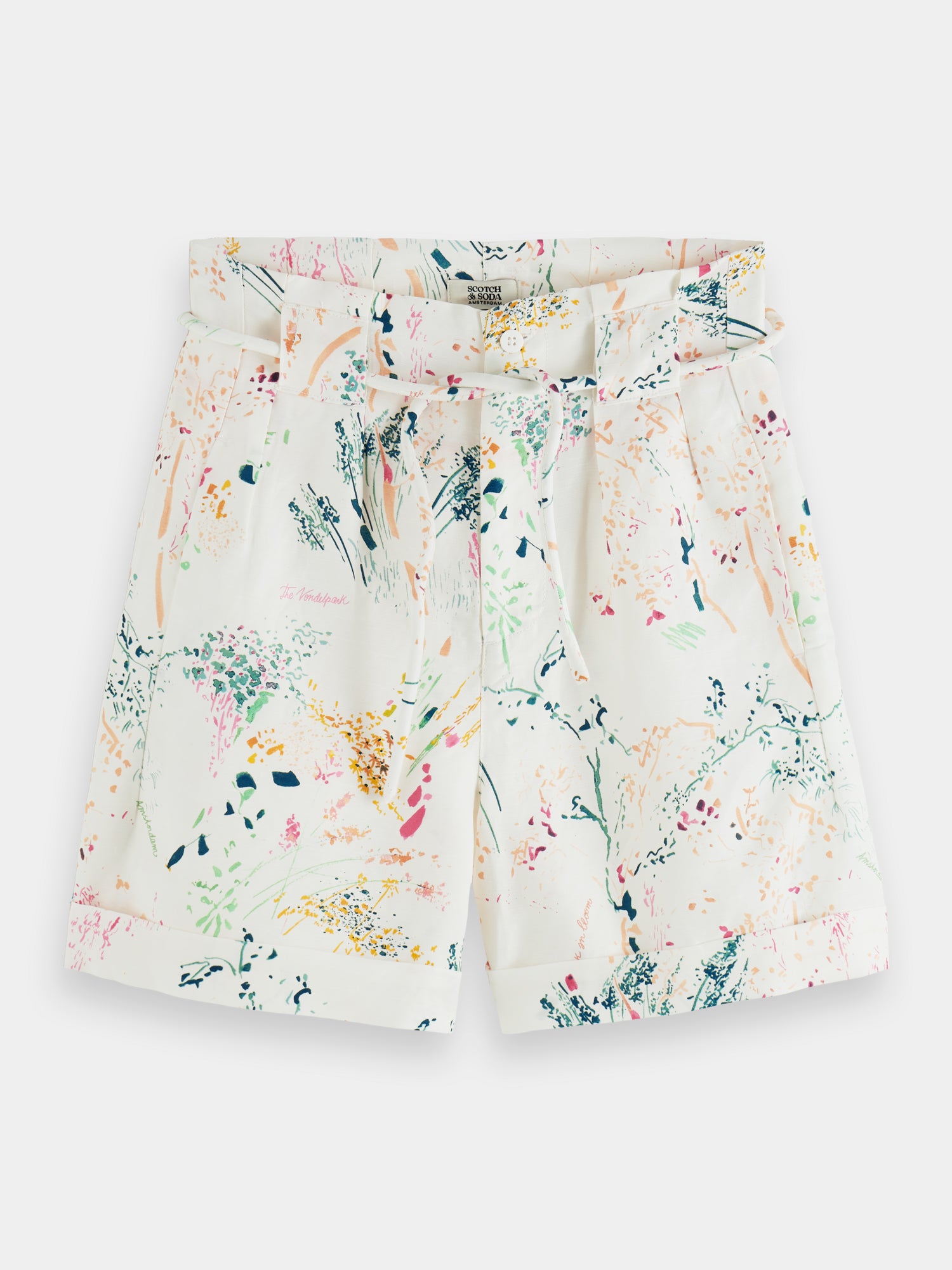 High-rise belted shorts - Wilder White