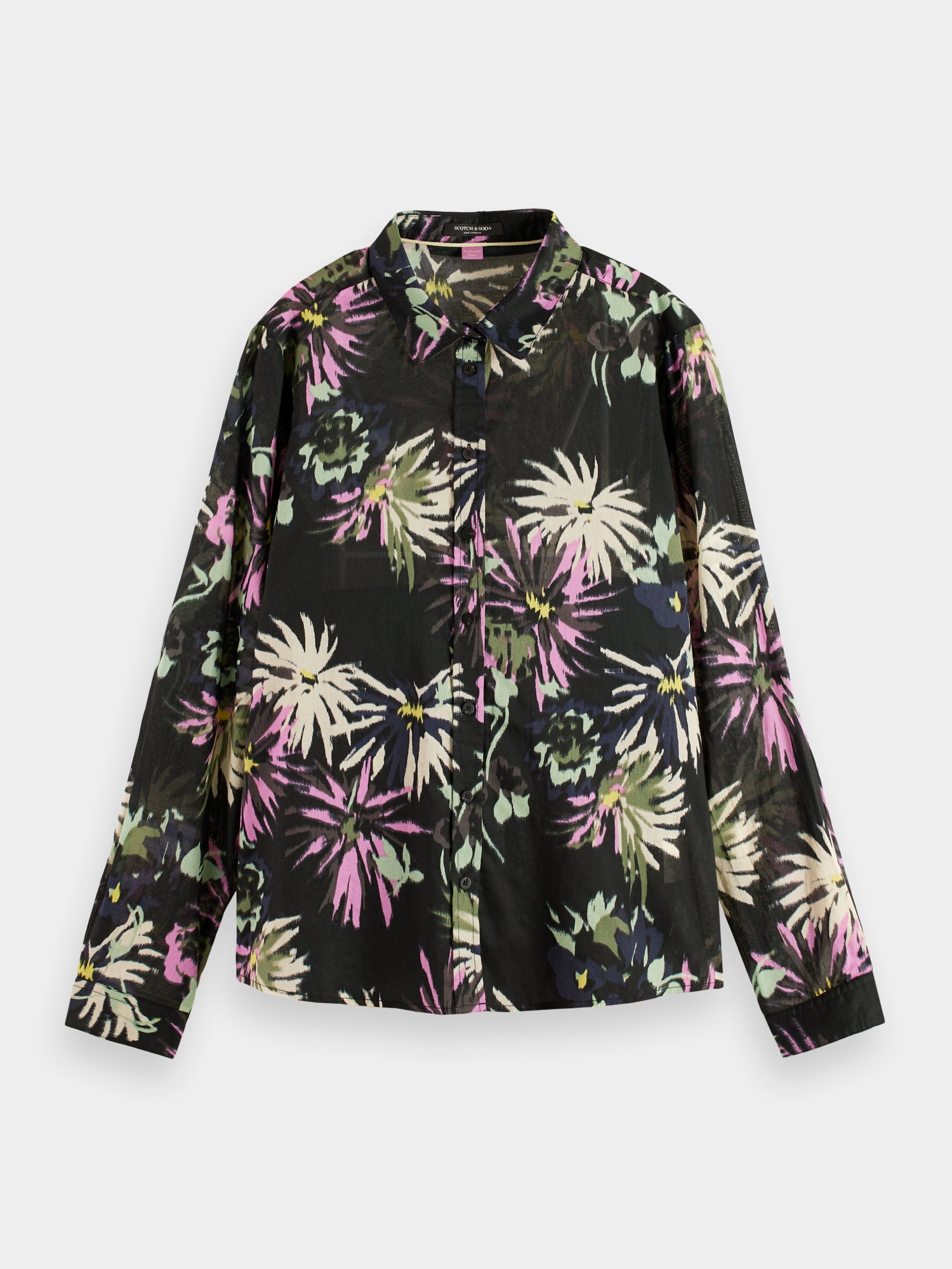 Printed regular-fit shirt - Aster Black