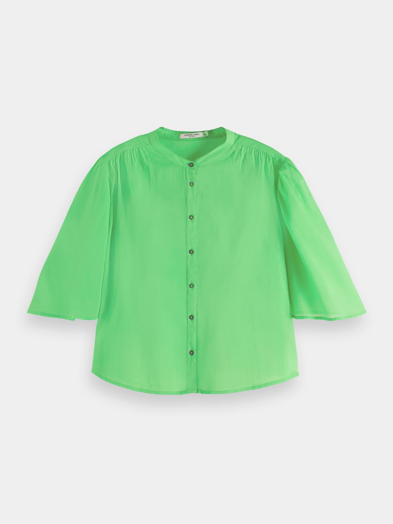 Flutter sleeve shirt - Bright Parakeet