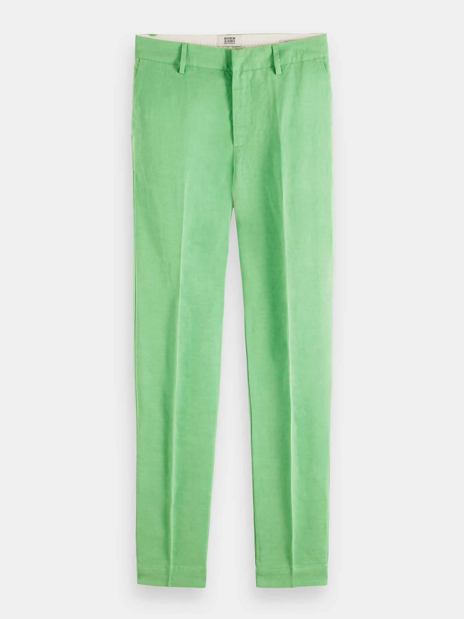 Lowry mid-rise slim summer event pants - Bright Parakeet 32"