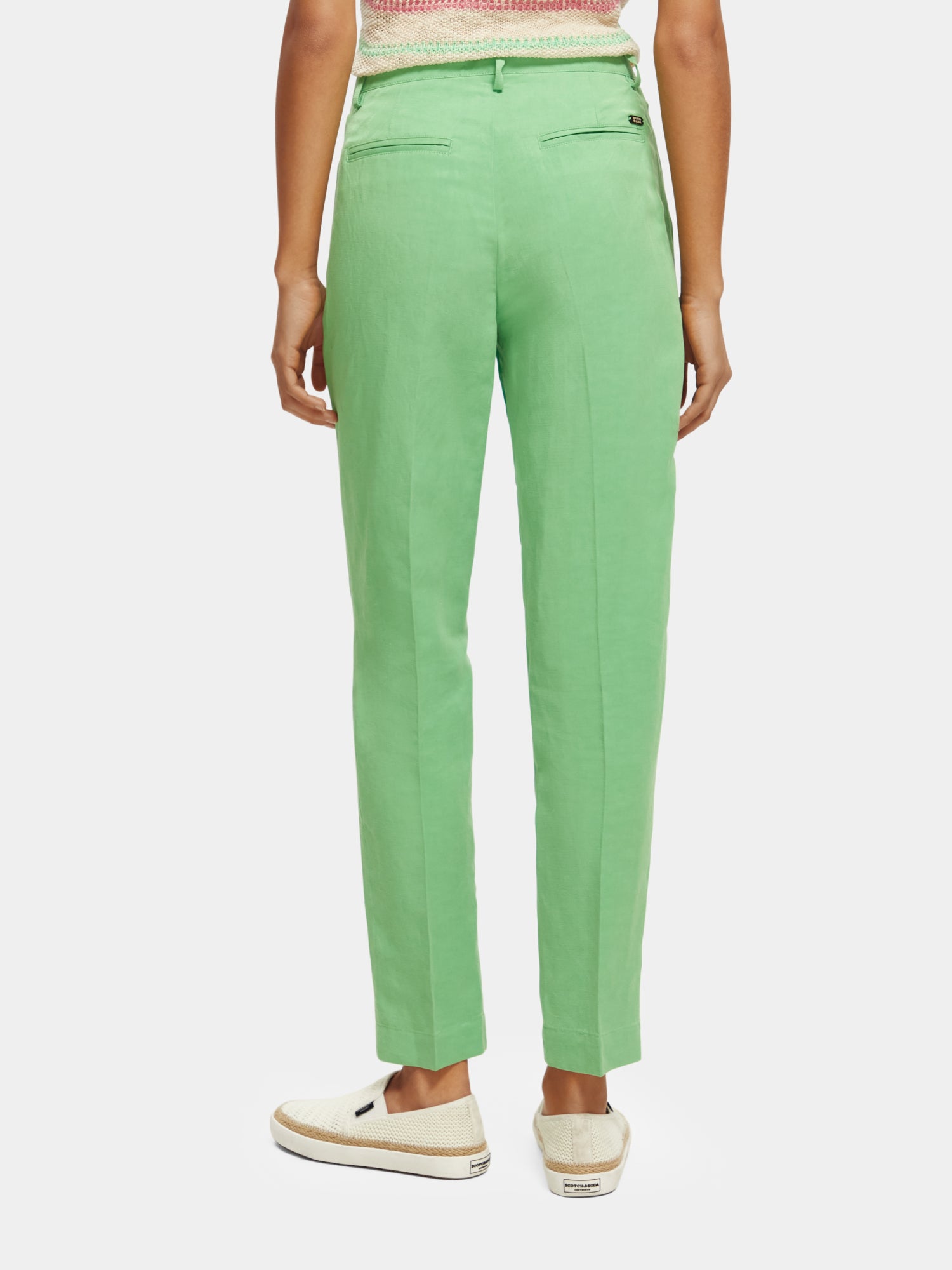 Lowry mid-rise slim summer event pants - Bright Parakeet 32"