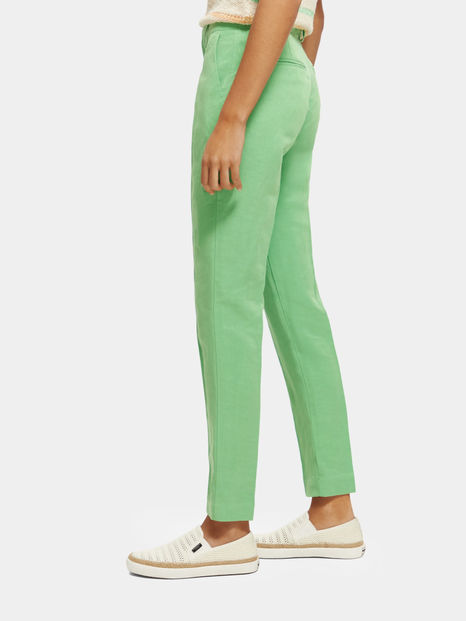 Lowry mid-rise slim summer event pants - Bright Parakeet 32"