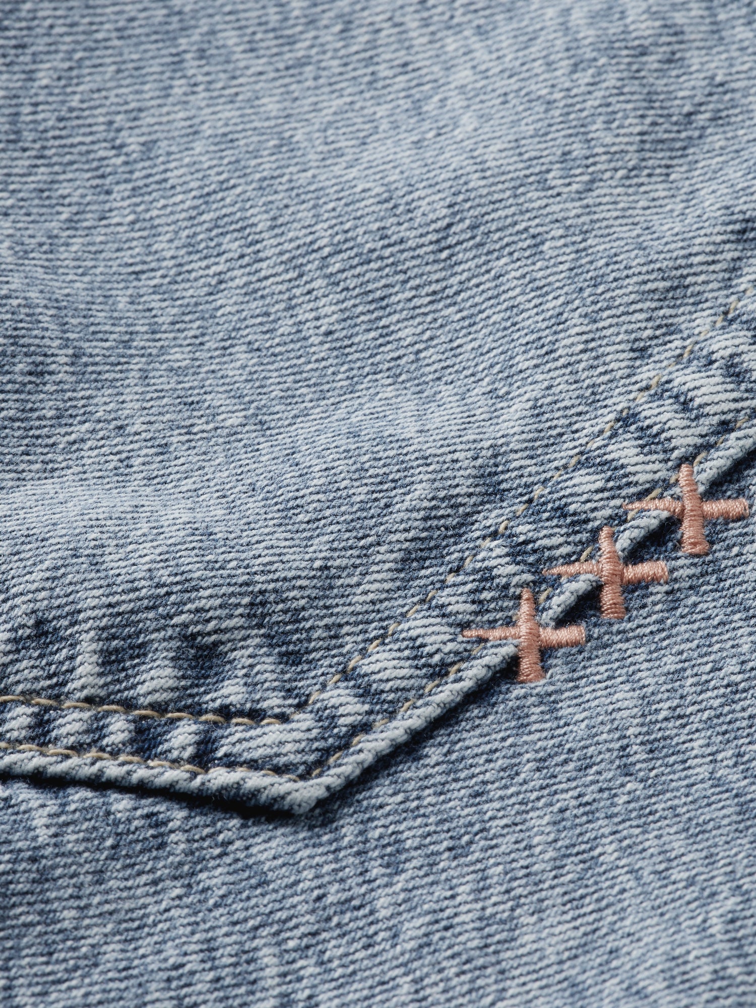Cross over front washed denim mini skirt - Growing Blauw