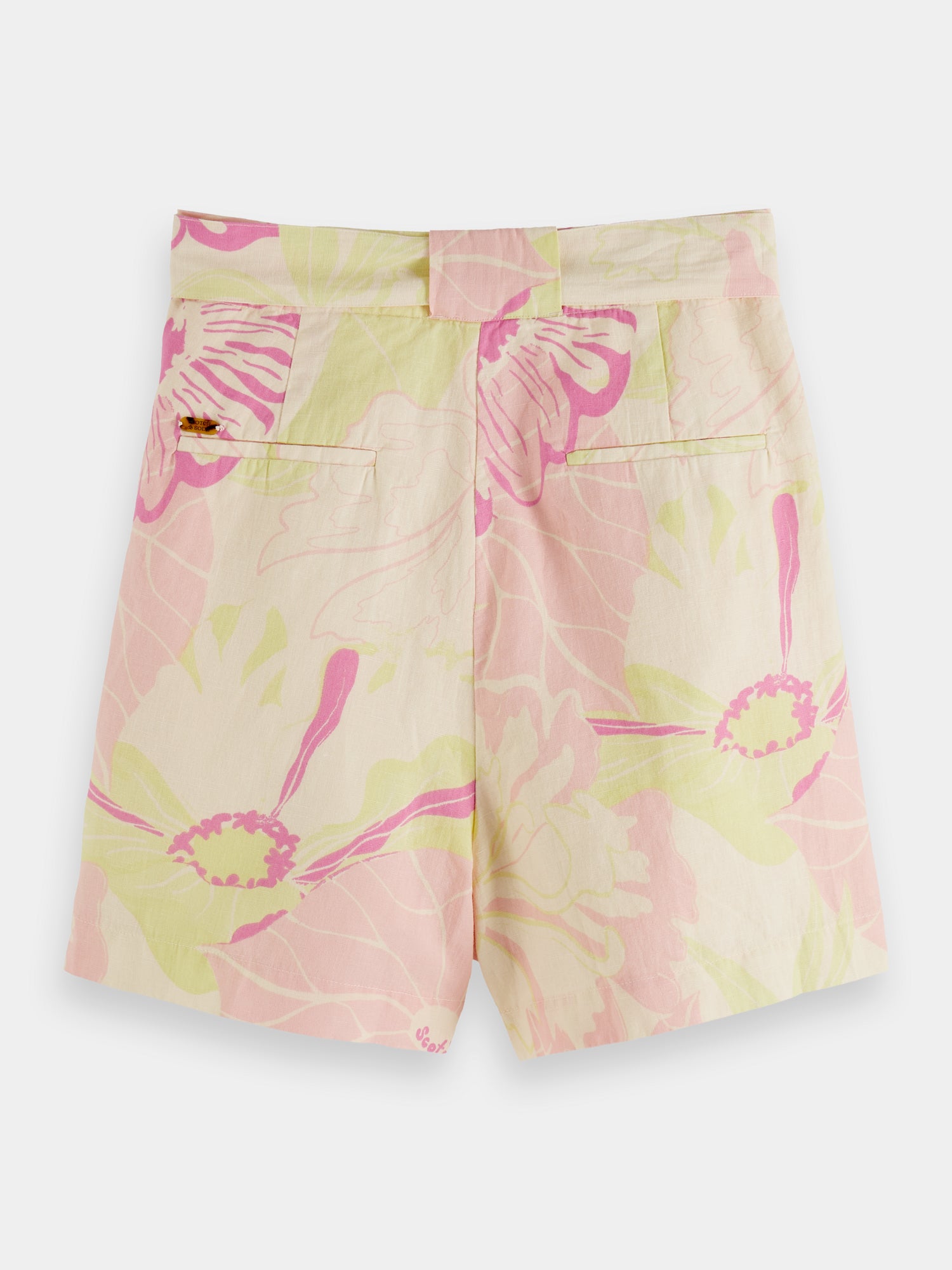High-rise casual printed shorts - Vondelfield Blossom