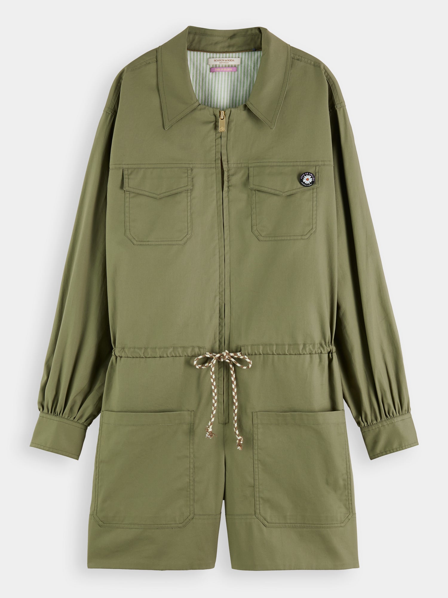 Military playsuit - Olive Green