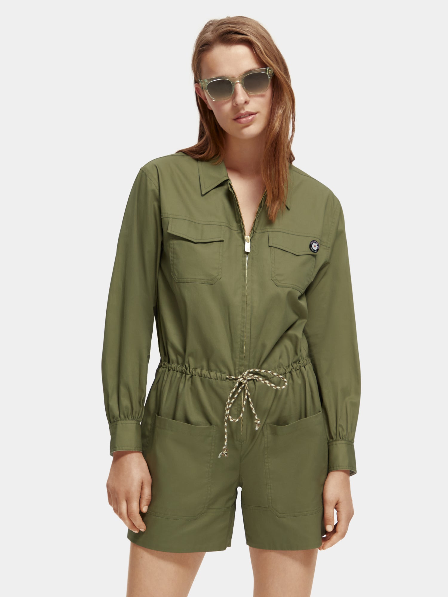 Military playsuit - Olive Green
