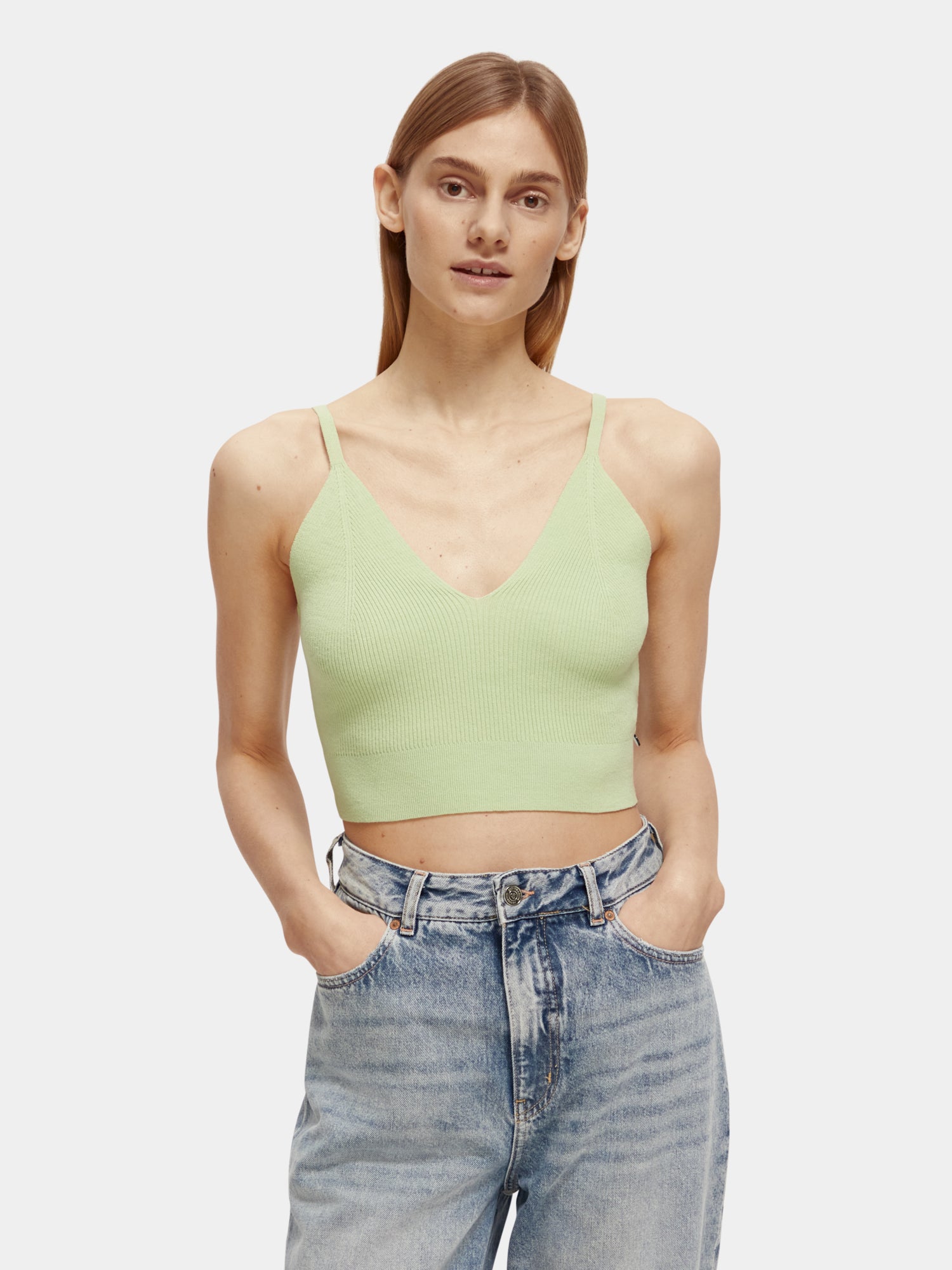 Knitted bra top - Fresh Mint