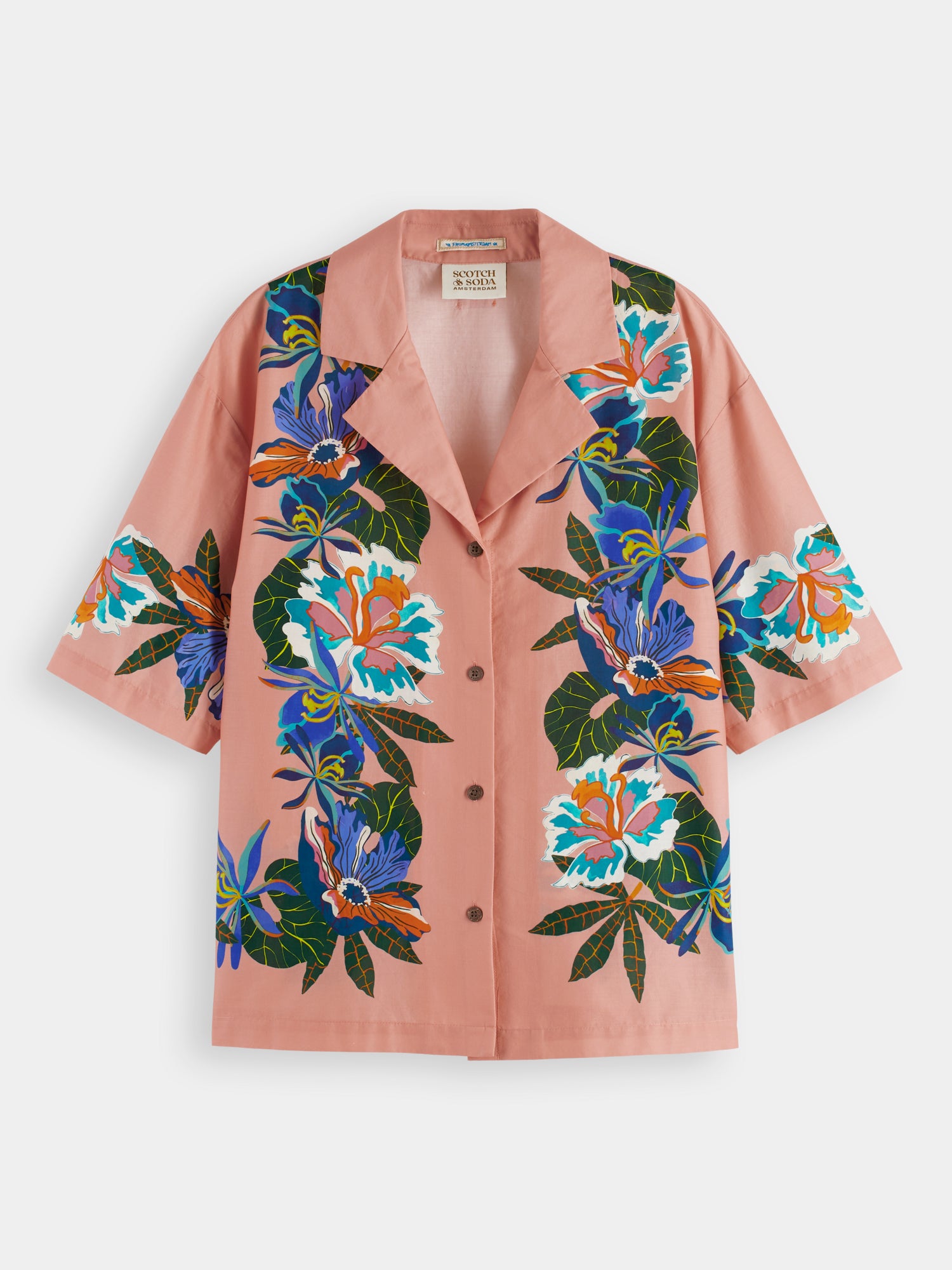 Camp shirt with print - Border Flower