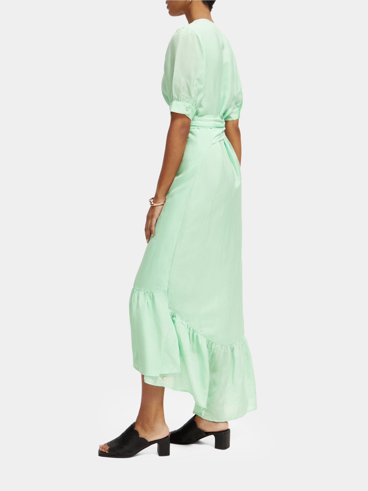 Maxi dress with v-neck - Green Ash