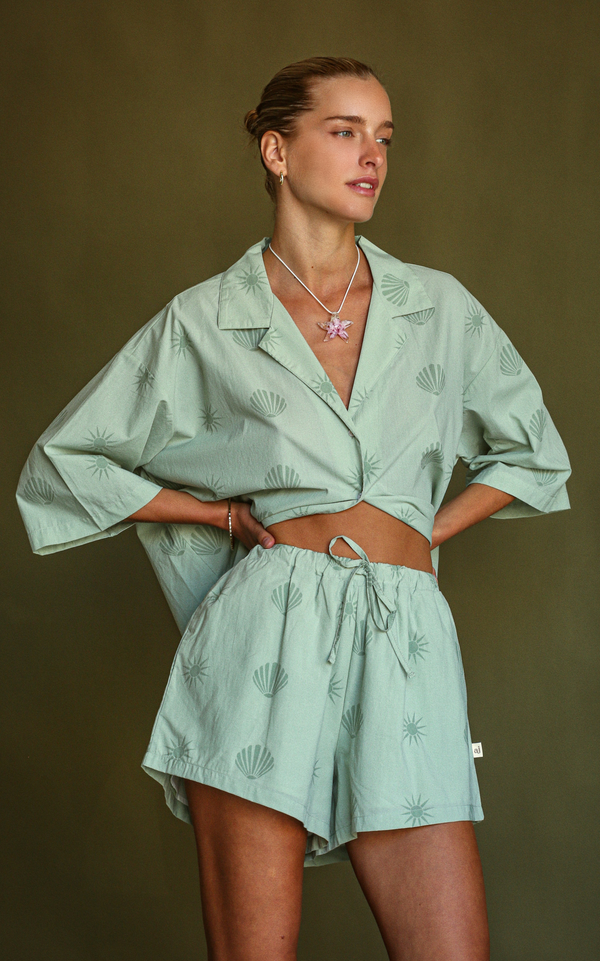 Island Shirt Set - Pistachio