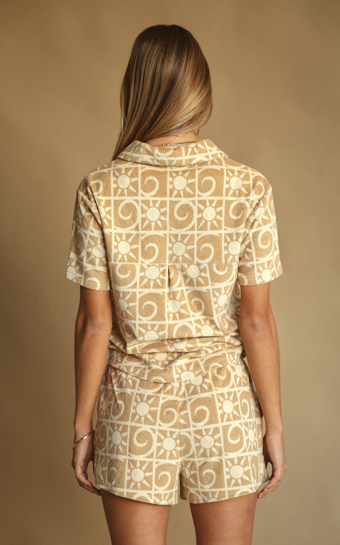 Sunseeker Terry Shirt Set - Pecan