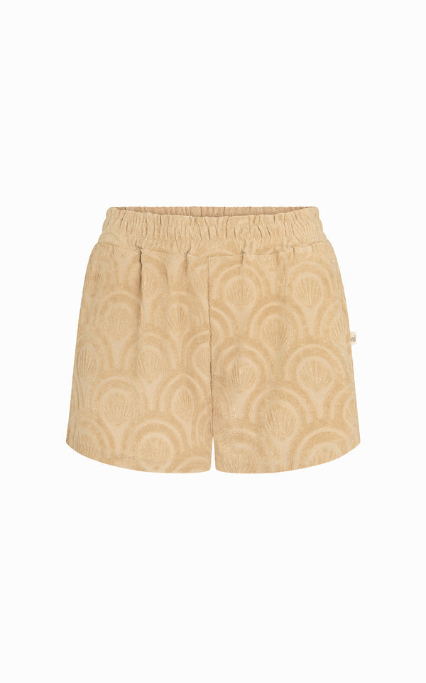 Marrakesh Tile Terry Shirt Set - Macadamia