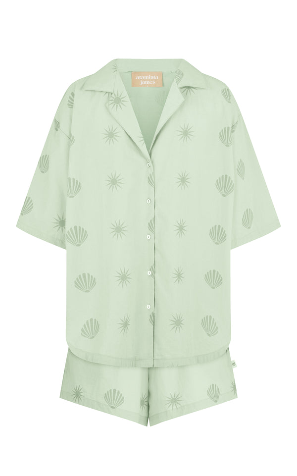 Island Shirt Set - Pistachio