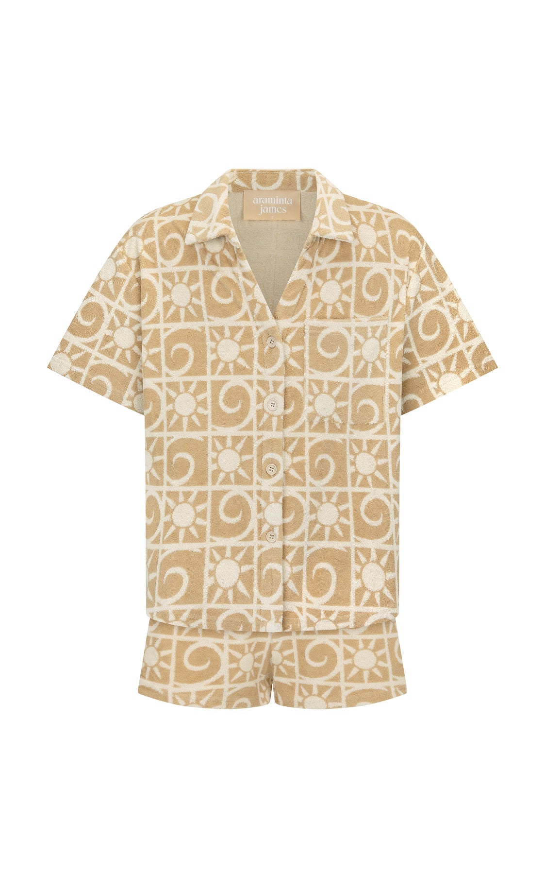 Sunseeker Terry Shirt Set - Pecan