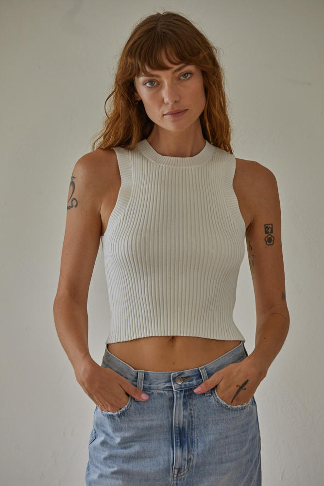 Sawyer Crop Sweater - Off White