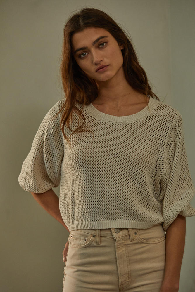 Cindy Crochet Top - Natural