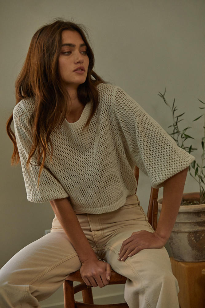 Cindy Crochet Top - Natural