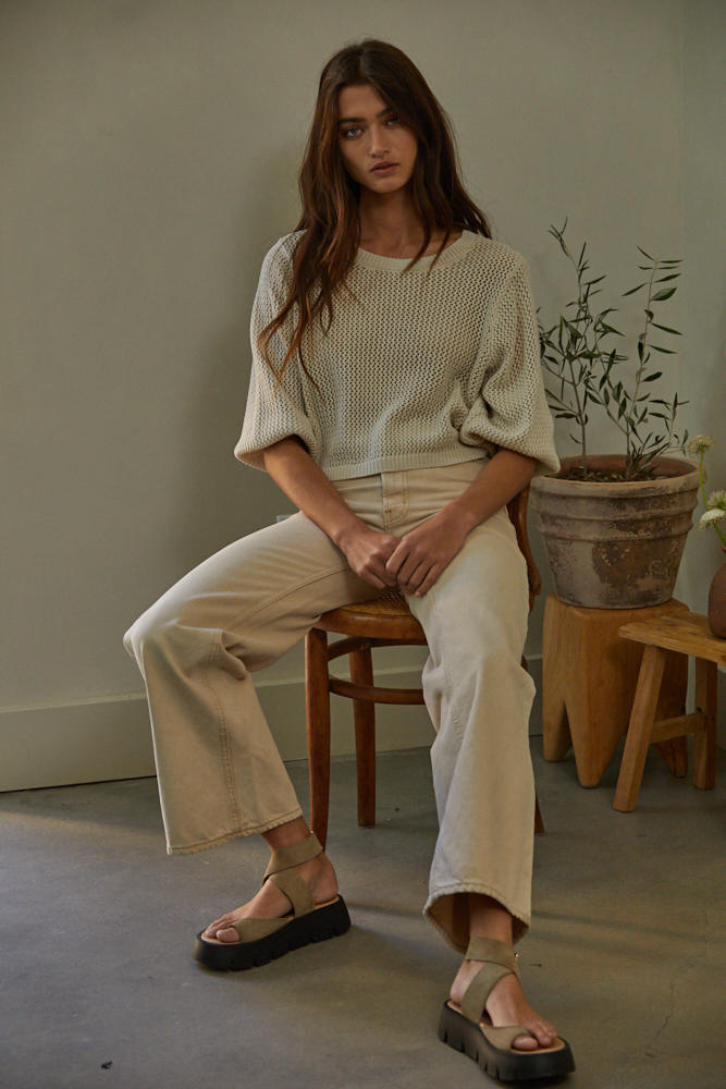 Cindy Crochet Top - Natural