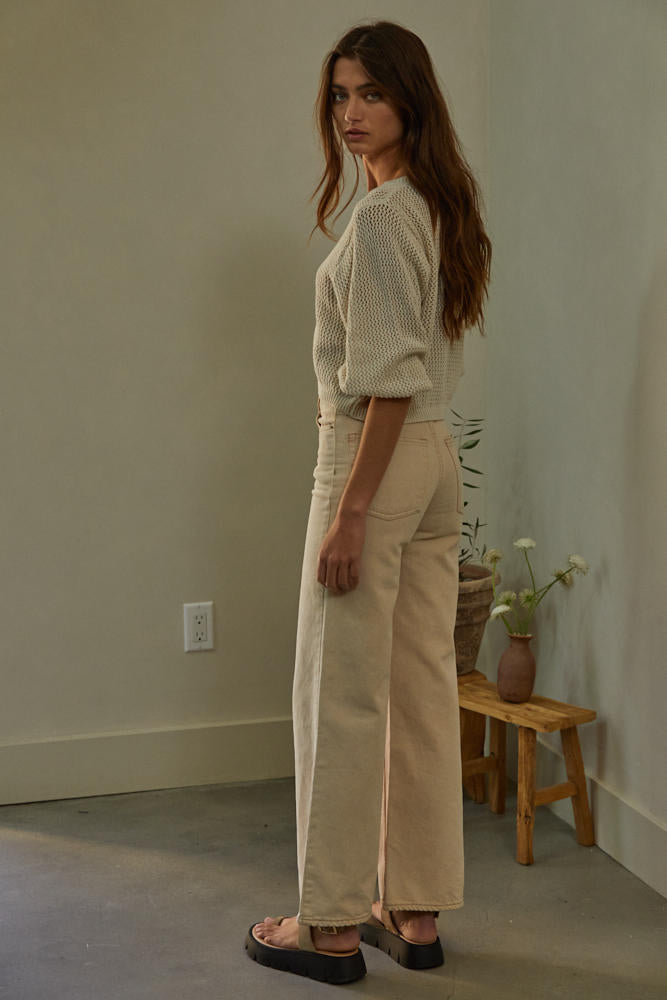 Cindy Crochet Top - Natural