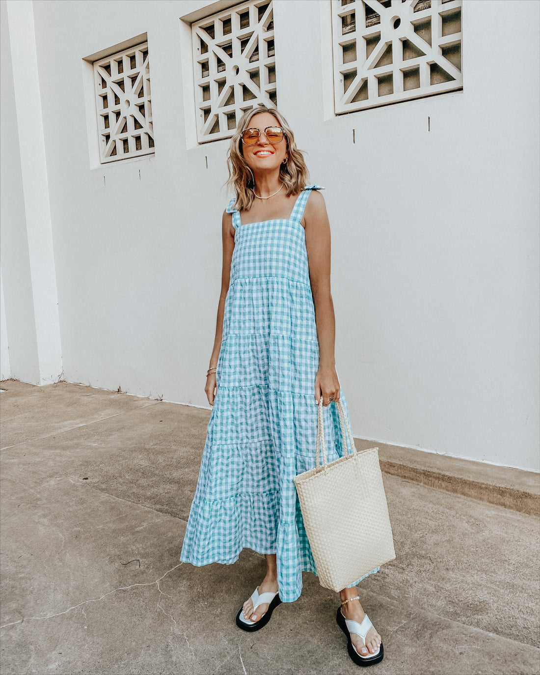 Yoli Dress - Cotton - Jade Gingham