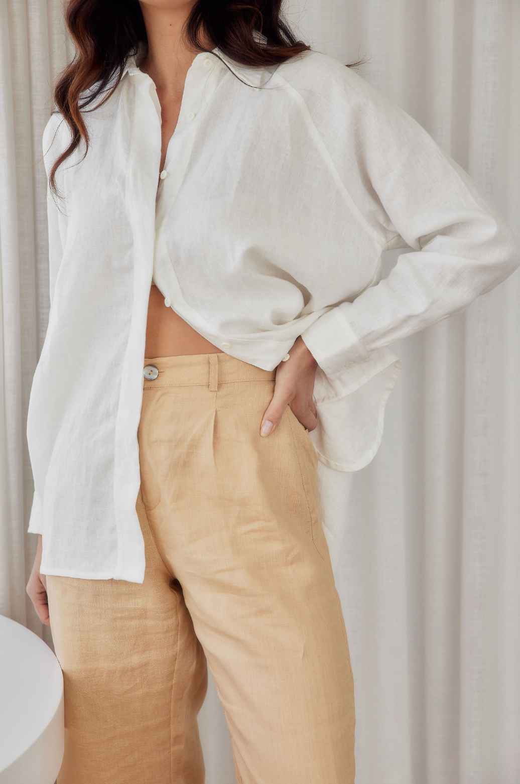 Dani Pants - Linen - Tan